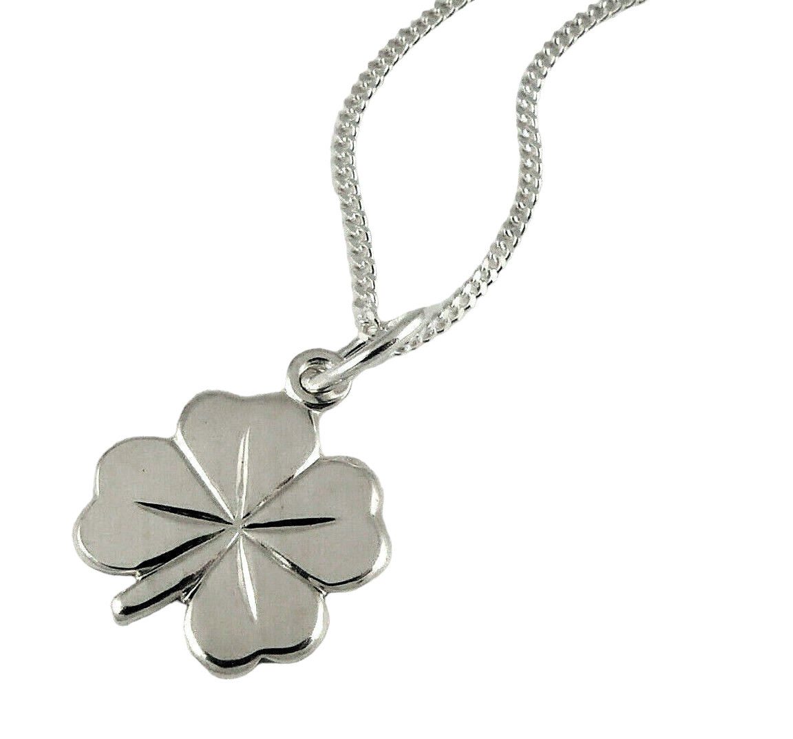 NICEANDnoble Kette mit Anhänger 925er Silber Panzerkette mit Anhänger Kleeb günstig online kaufen