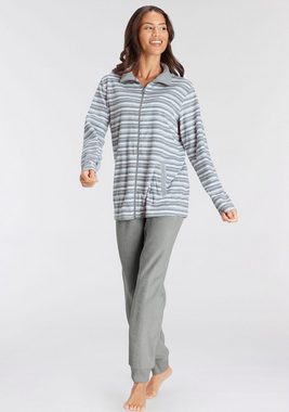 Vivance Dreams Pyjama (2 tlg) aus weichem Frottée mit Reißverschluss