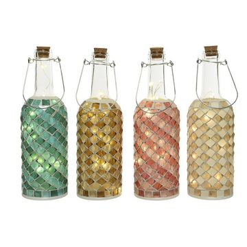 MARELIDA LED Dekolicht LED Flasche Mosaiksteine Glasflasche Mosaik Leuchtflasche beige, warmweiß (2100K bis 3000K)