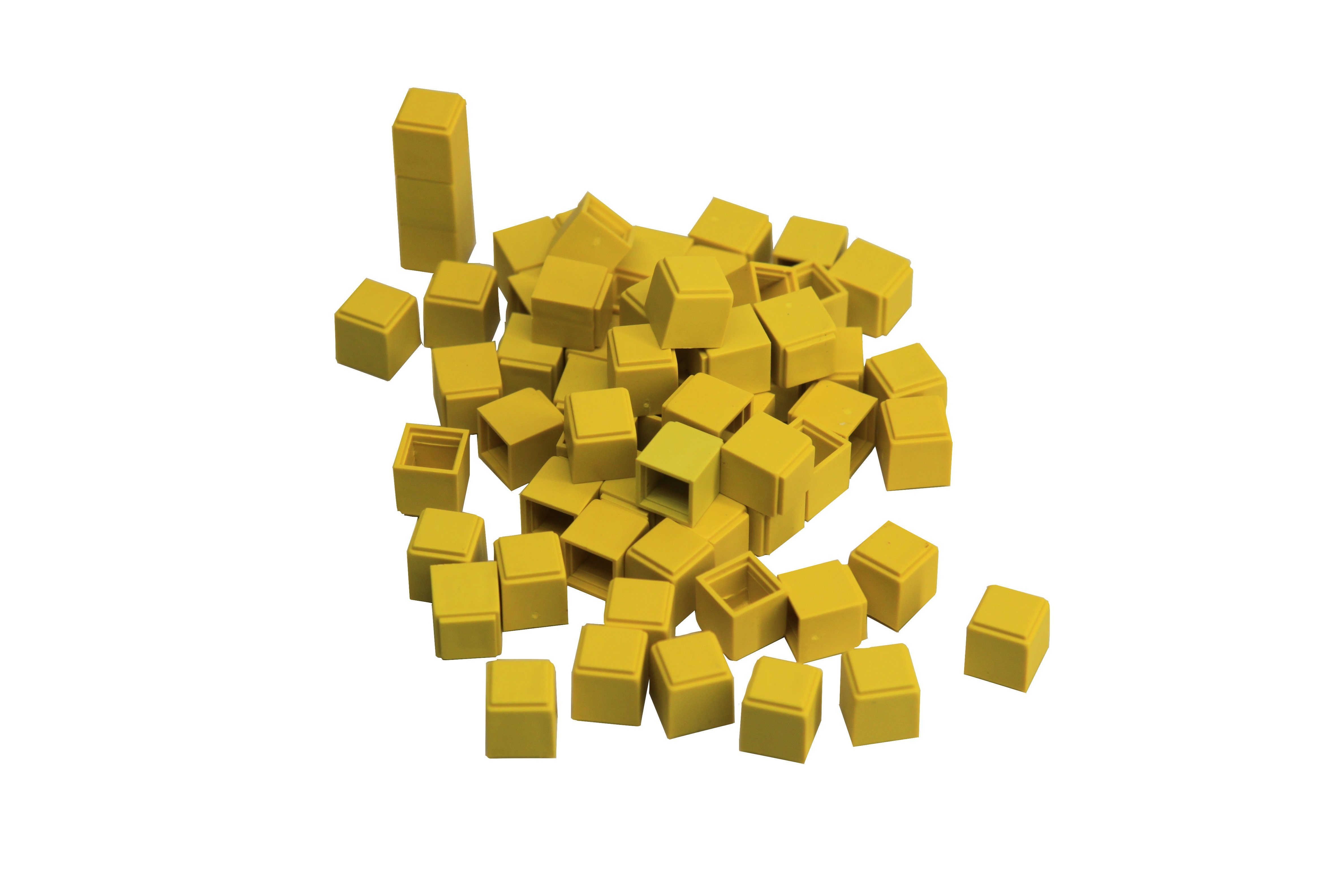 Wissner® aktiv lernen Lernspielzeug Einerwürfel 100 Stück (gelb), Dezimalrechnen Mathe RE-Plastic®, RE-Plastic® | Wahrnehmungsspiele