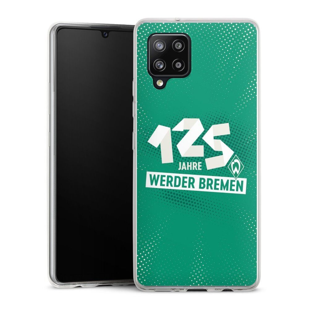 DeinDesign Handyhülle 125 Jahre Werder Bremen Offizielles Lizenzprodukt, Samsung Galaxy A42 5G Slim Case Silikon Hülle Ultra Dünn Schutzhülle