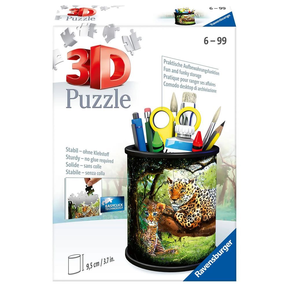 Ravensburger Puzzle Ravensburger 3D Puzzle 11263 - Utensilo Raubkatzen - 54 Teile -..., 54 Puzzleteile