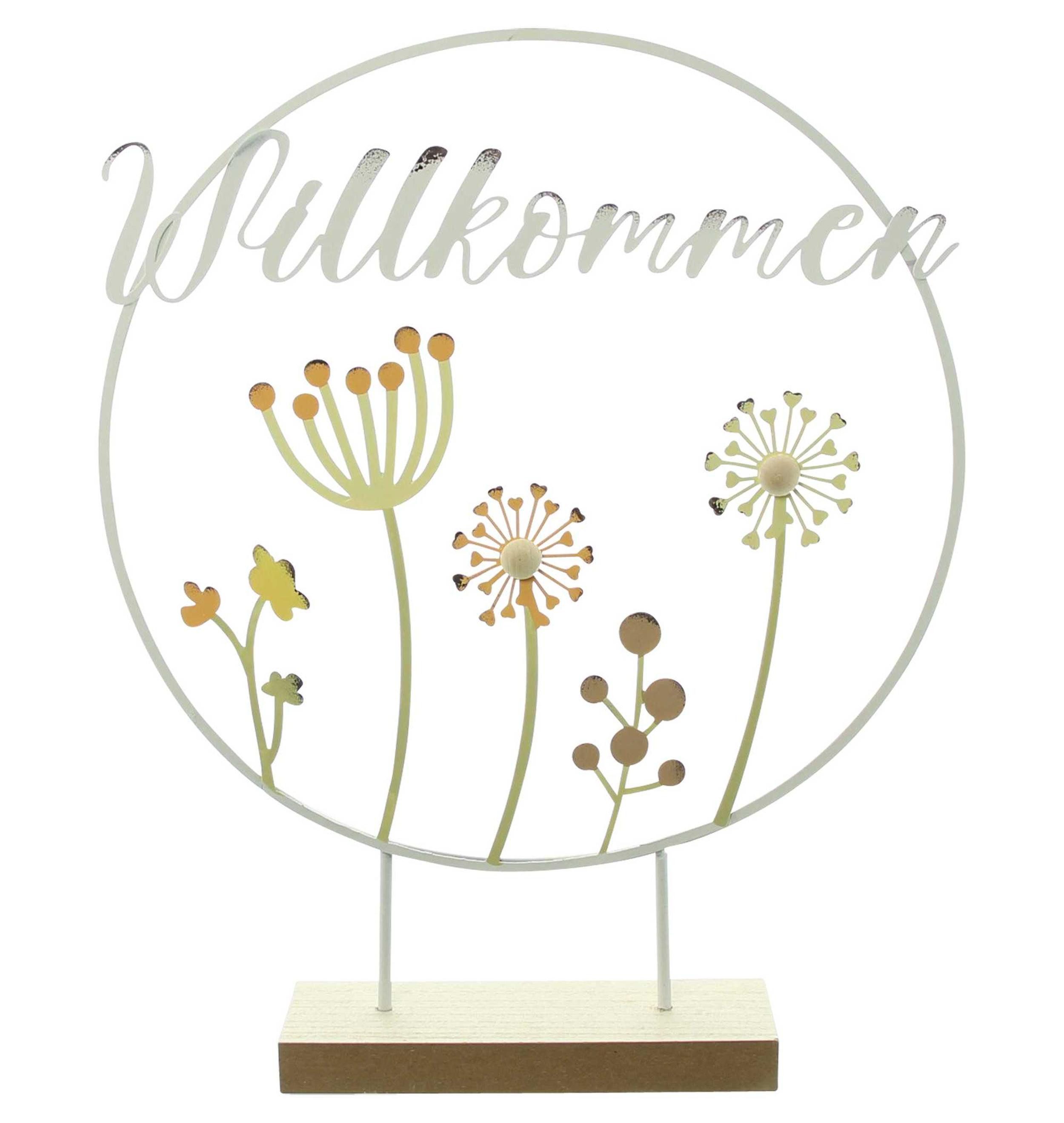 Dekoobjekt Dekoring "Willkommen"