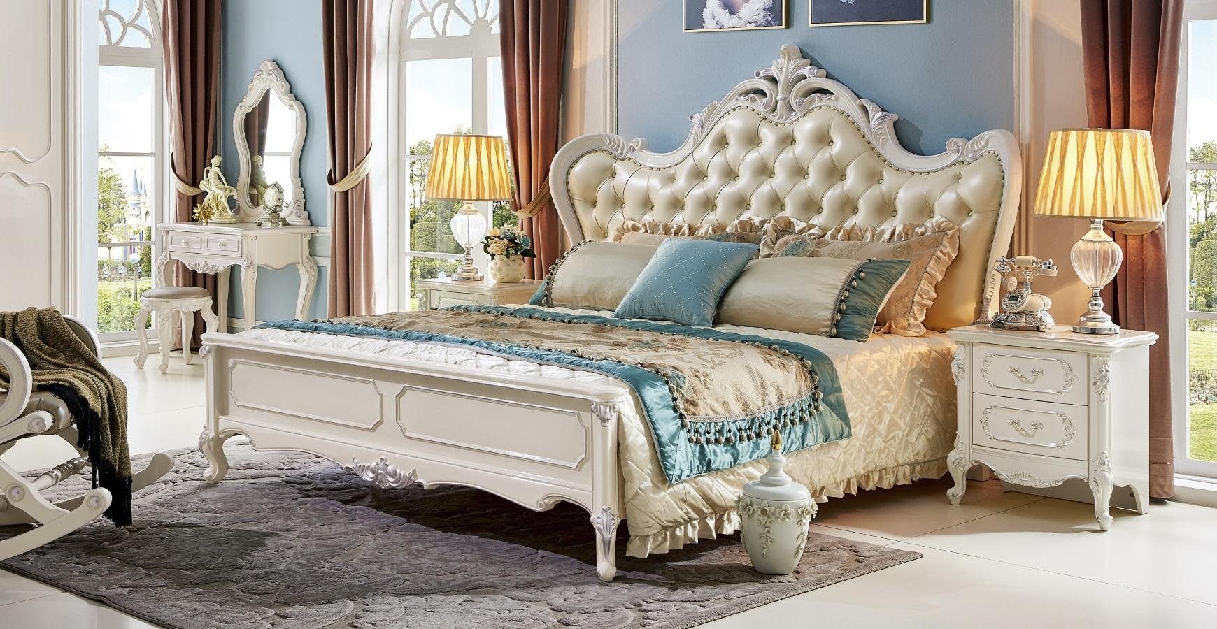 Luxus Bett JVmoebel Betten Hotel Königliches Bett, Doppelbett Palast Chesterfield
