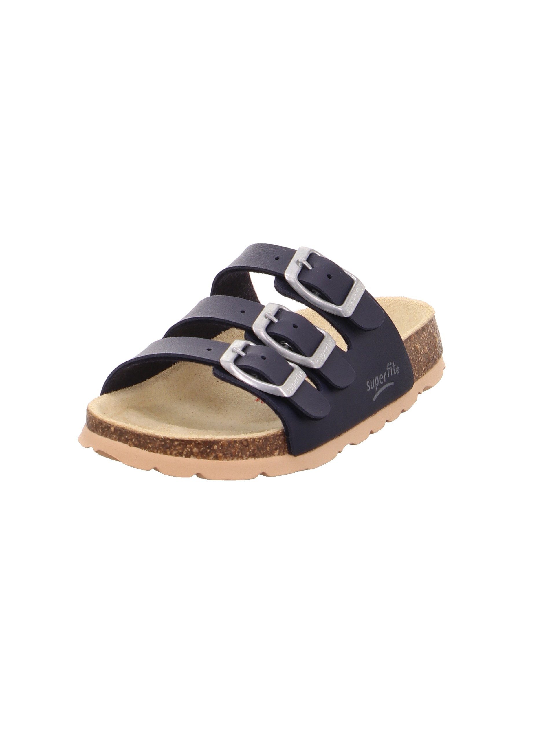 Superfit FUßBETTPANTOLETTE, WMS: mittel Hausschuh Schlappen, Hausschuh mit allover Print, Größenschablone zum Download