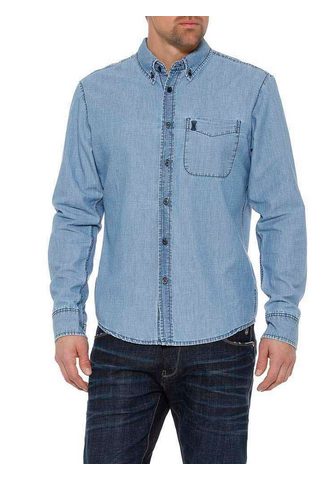 Рубашка джинсовая с Button-Down-Kragen...