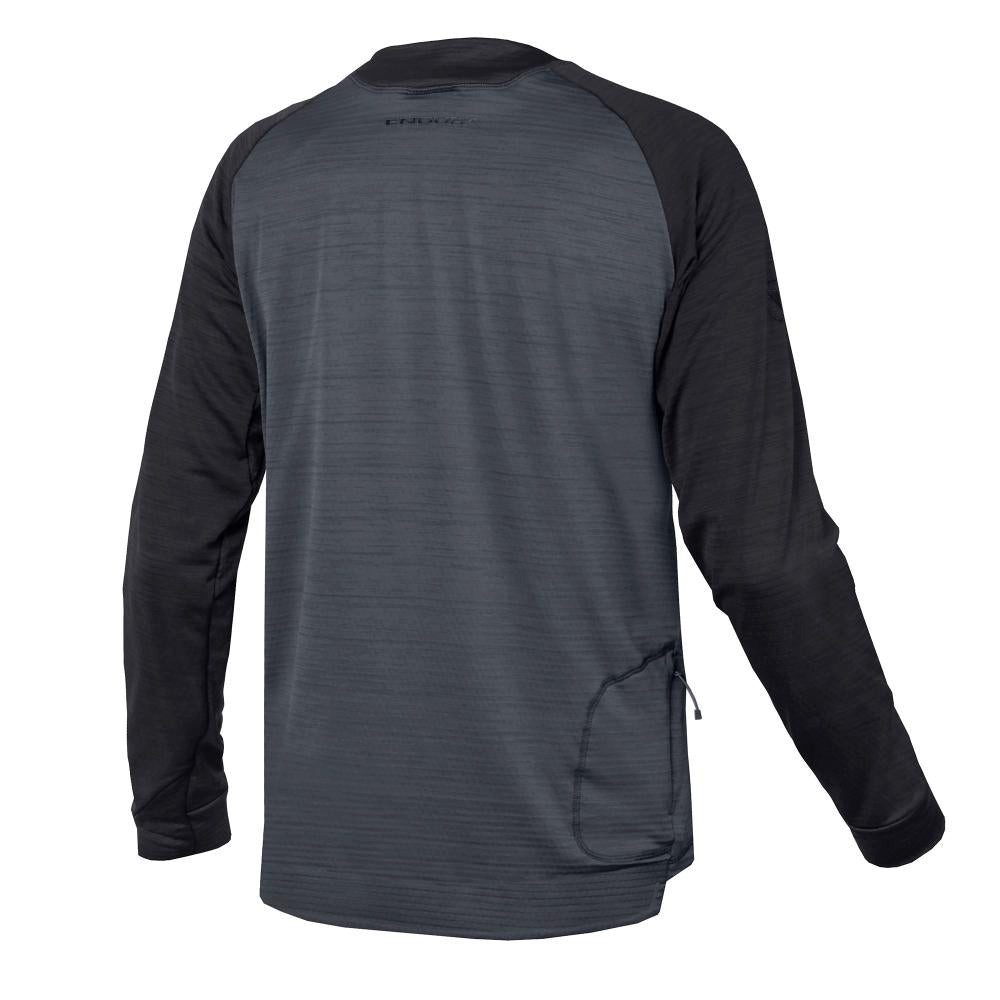 Endura Funktionsshirt Endura SingleTrack Fleece Langarmtrikot, Schwarz, M - atmungsaktives M