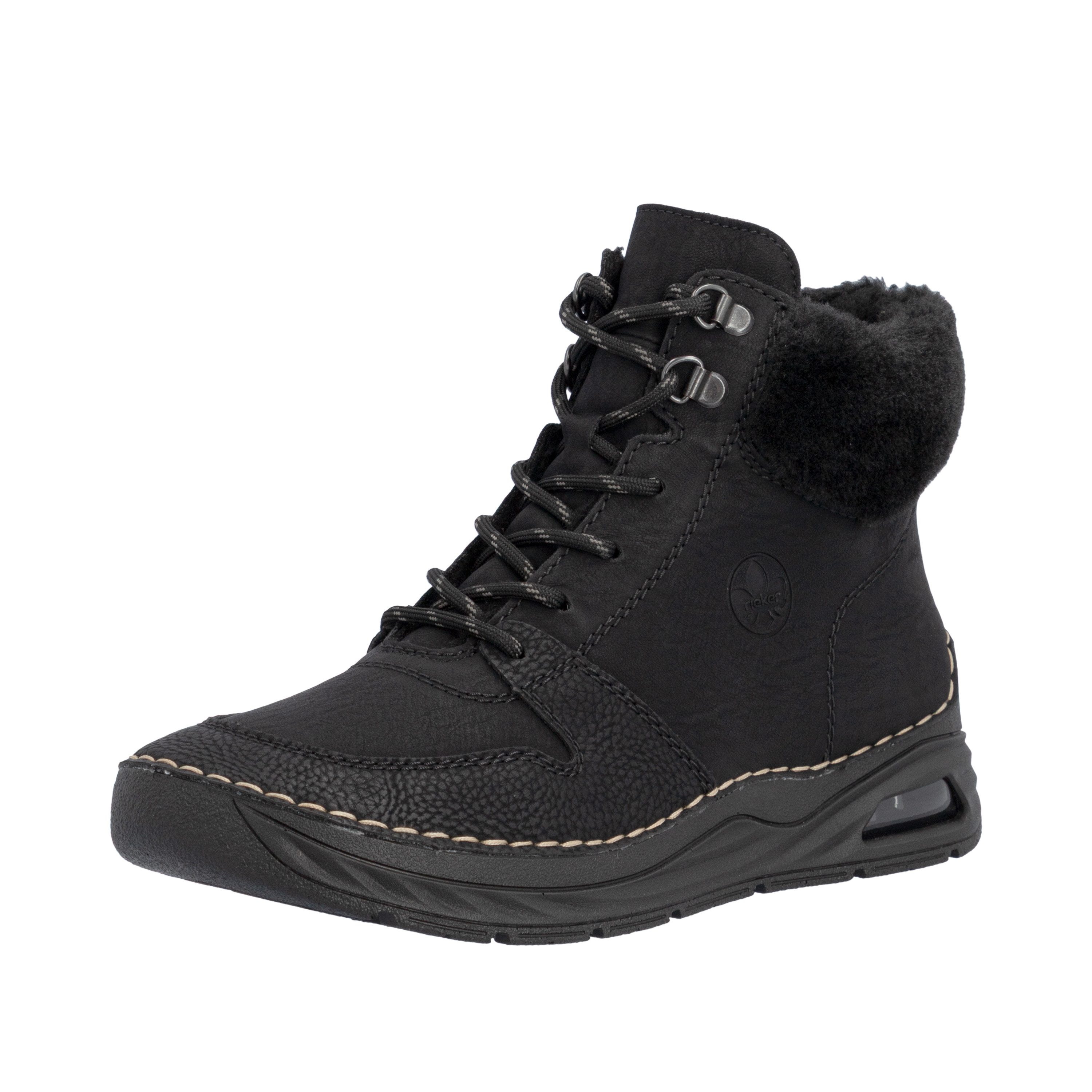 Rieker Schnürboots High Top-Sneaker, Herbstschuh mit seitlicher Logoprägung