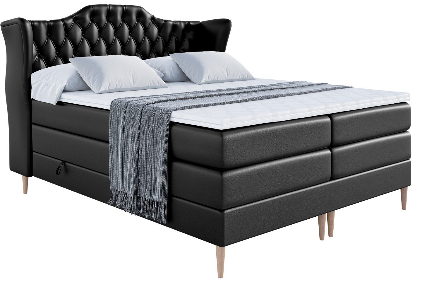 ALTDECOR Boxspringbett VILA-F KING (Multipocket-Matratze H4, günstig online kaufen