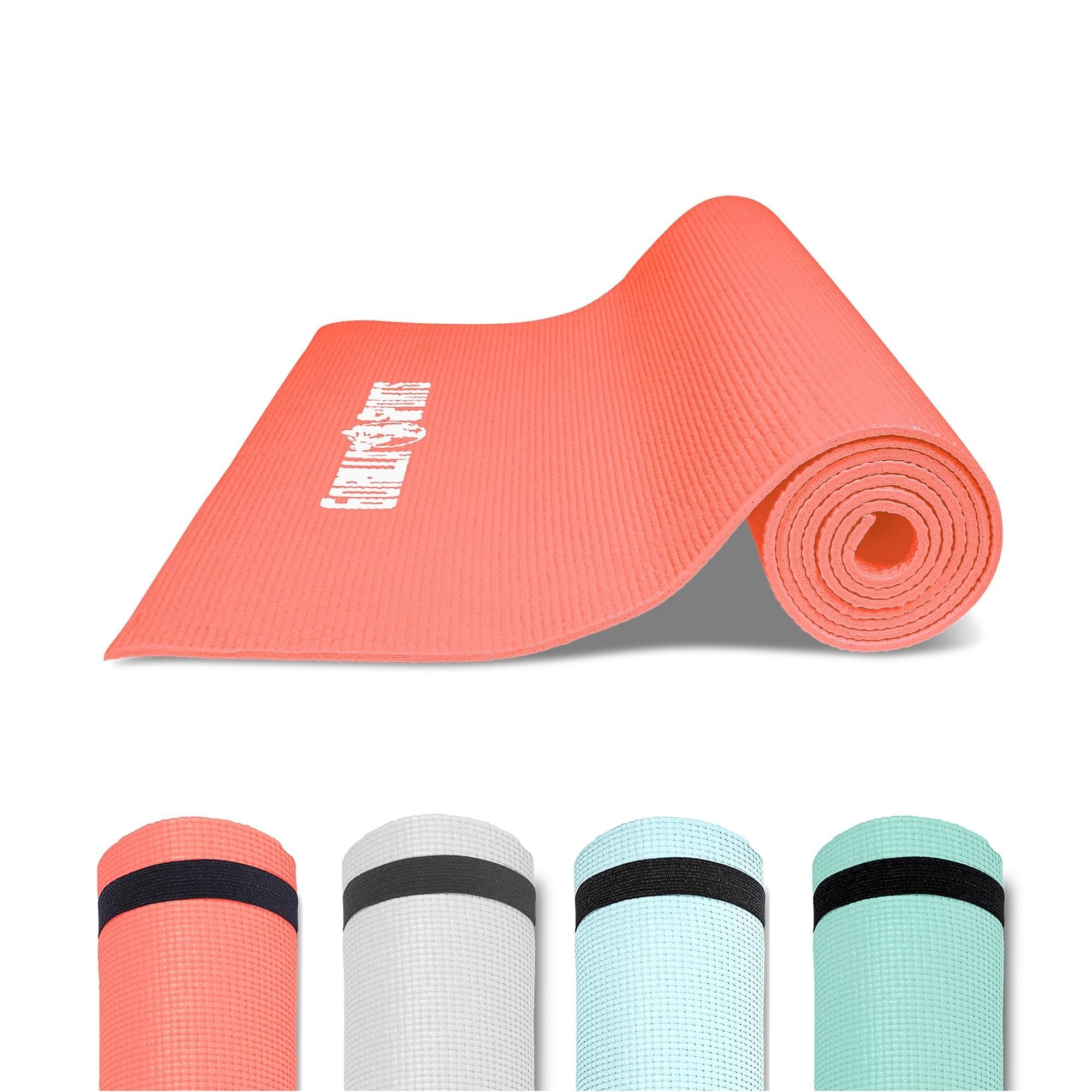 GORILLA SPORTS Yogamatte Fitnessmatte mit Tragegurt, 180x60x0,5cm, Rutschfest, Pilatesmatte