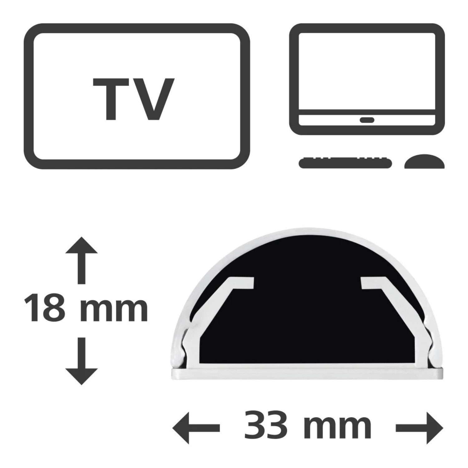 Hama Kabelkanal ALU Kabelkanal Kabel-Leiste Fußbodenkanal Weiß (Set, Kabelkanal mit Zubehör), Kabelkanal halbrund Sockel Wand Boden Aufputz TV Beamer PC Audio HiFi