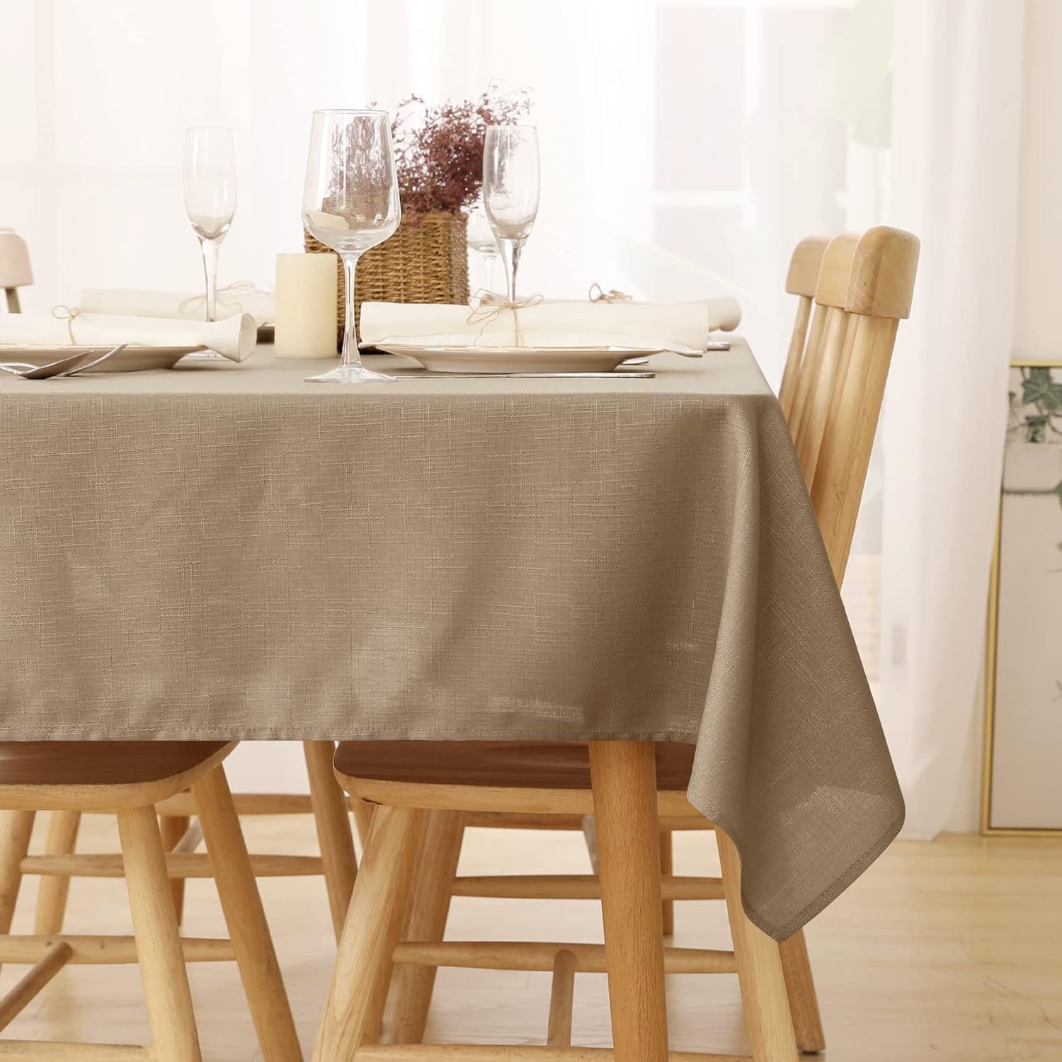 Deconovo Tischdecke Wasserabweisend Tischwäsche Lotuseffekt Tischtuch günstig online kaufen