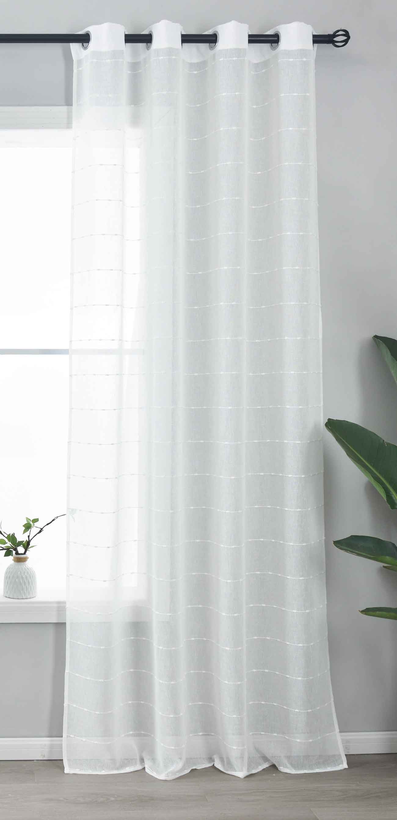Gardinenbox Gardine, Ösen (1 St), halbtransparent, günstig online kaufen