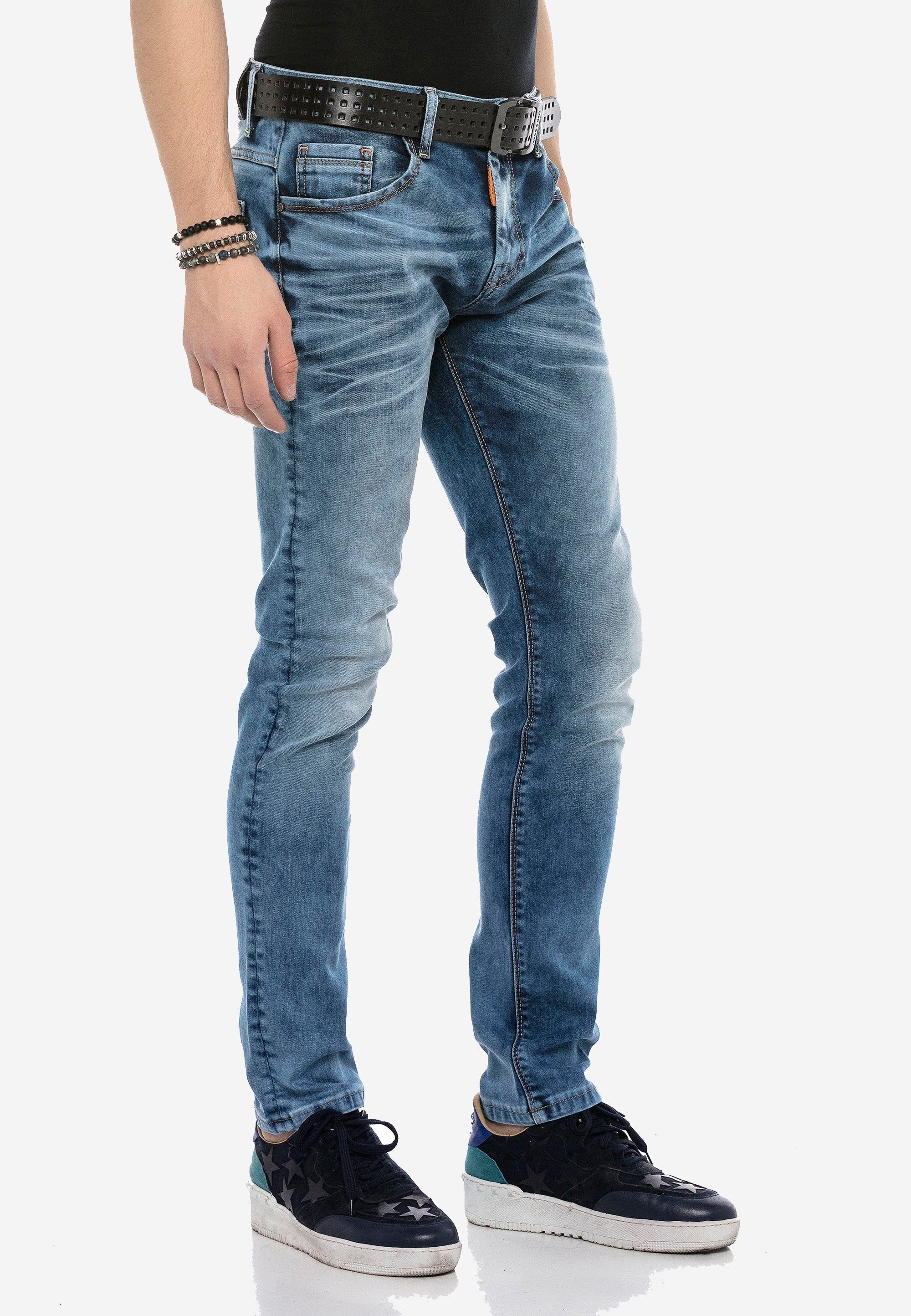 Cipo & Baxx Jeans im Used-Look Bequeme trendigen