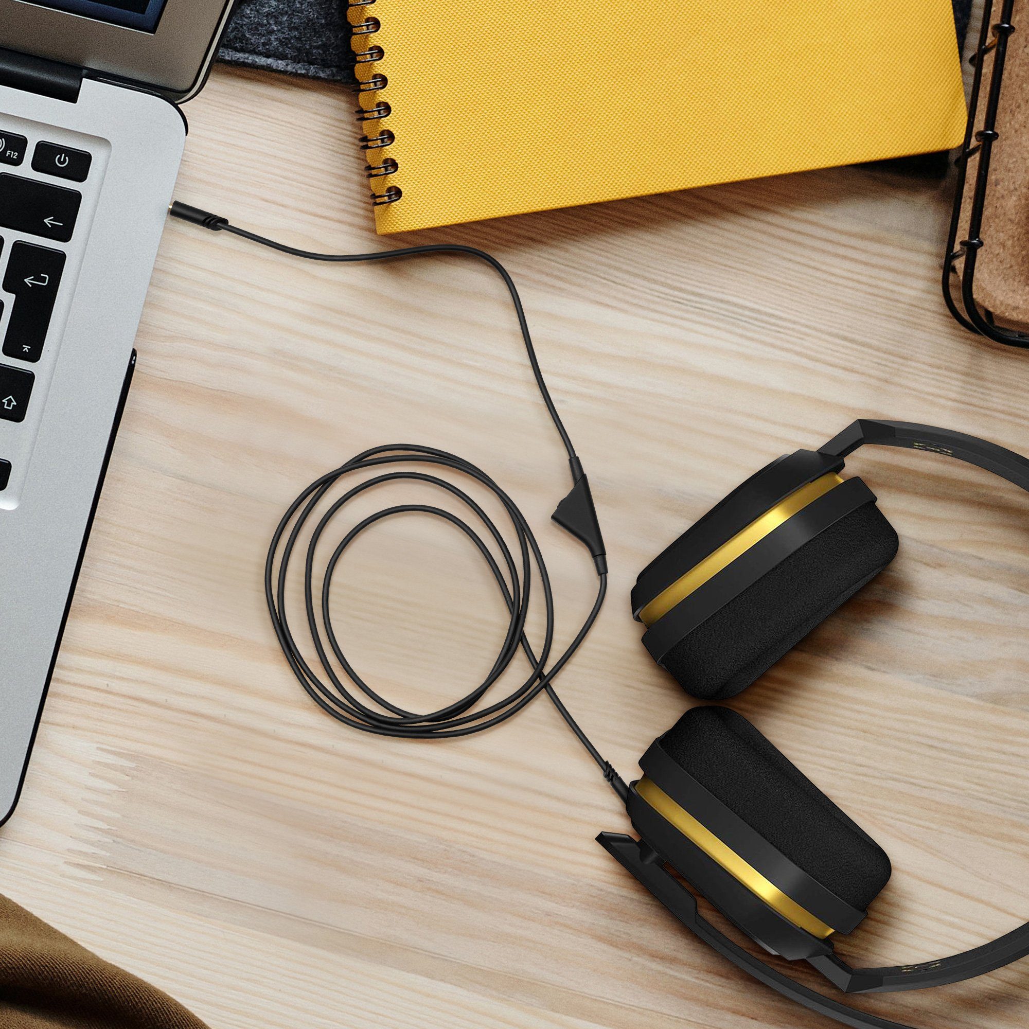 kwmobile Kopfhörerkabel für Logitech Astro A50 / A40TR / A40 / A30 / A10 Audio-Kabel, (24.00 cm), AUX Klinke Ersatz Kabel – Bild 3 von 5