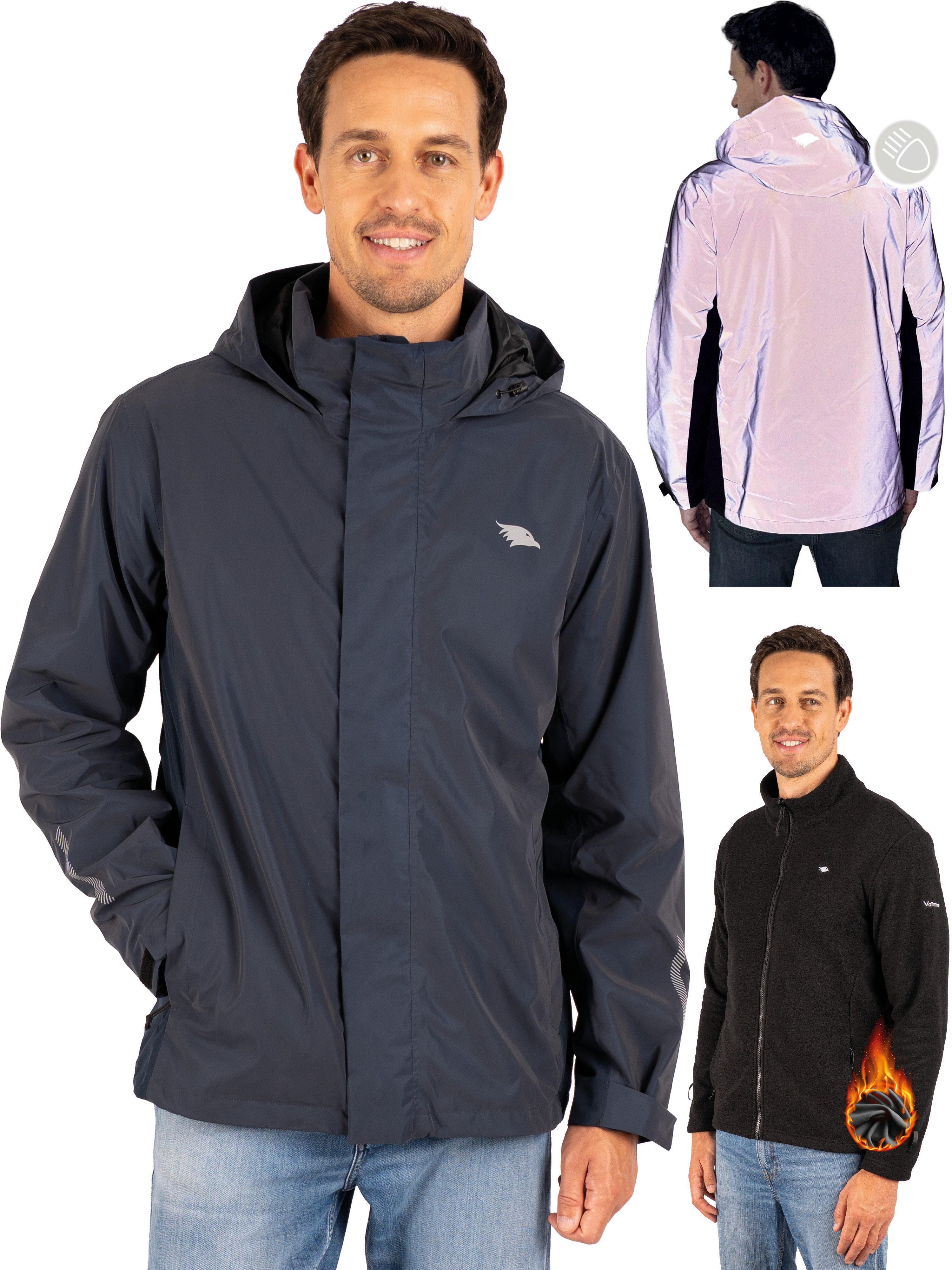 Valkental 3-in-1-Funktionsjacke für Herren (Reflektierend & günstig online kaufen