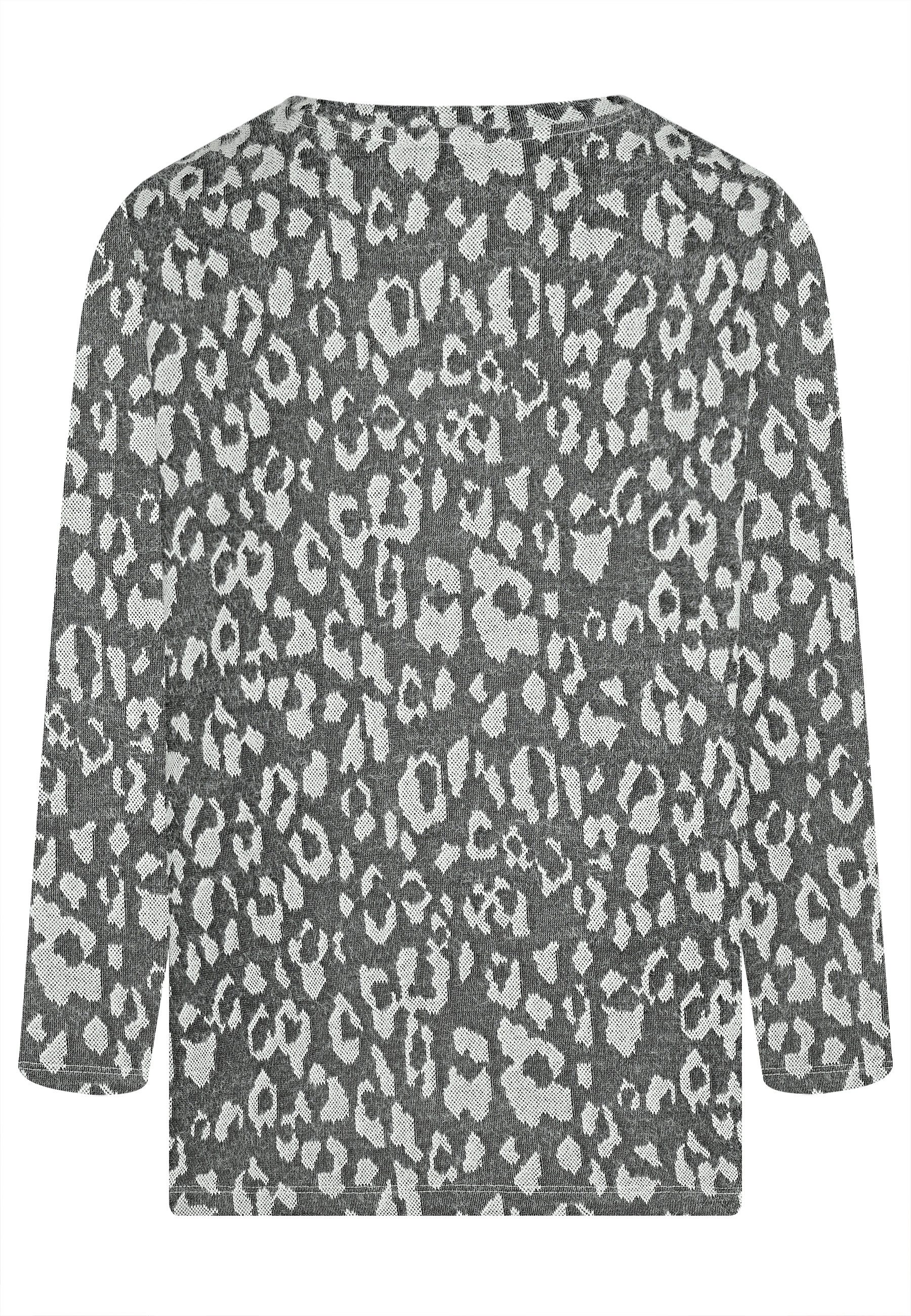 elanza T-Shirt Shirt mit Leo-Jacquard-Muster in günstig online kaufen