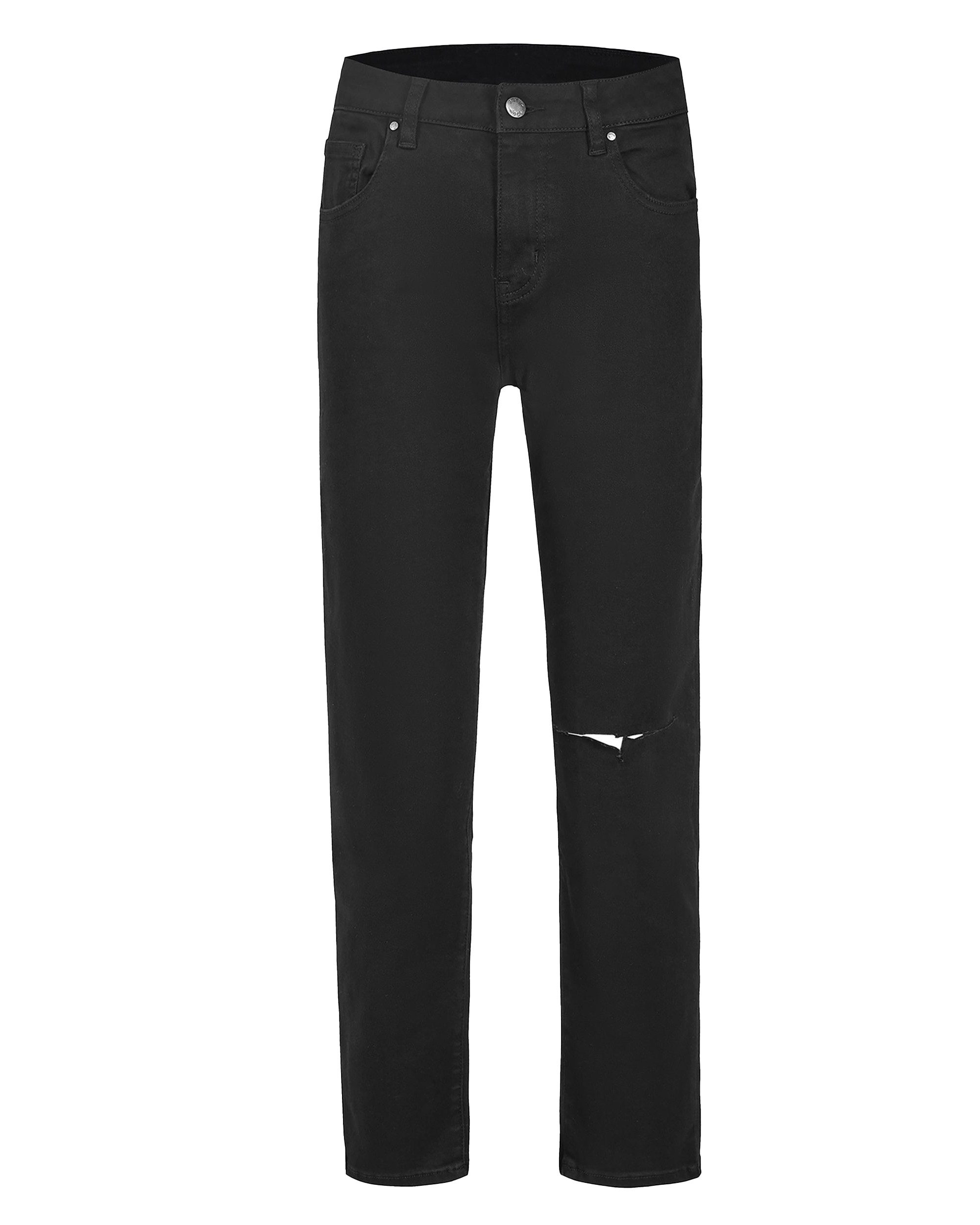 SASSYCLASSY Skinny-fit-Jeans Mid-Rise Straight Destroyed Jeans günstig online kaufen