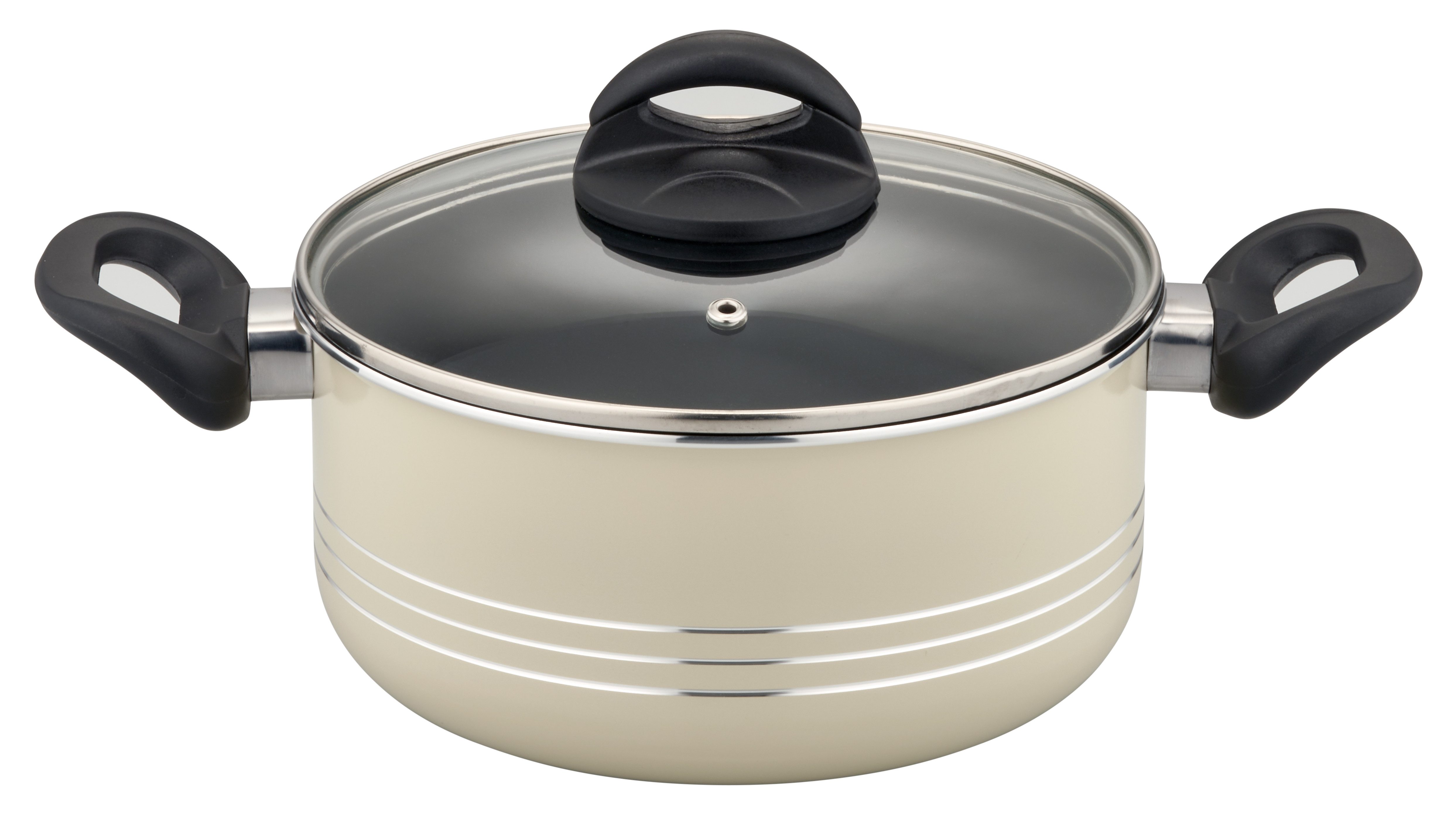 GSW Topf-Set Milano, inkl. 5-teiliges Küchenhelfer-Set, Aluminium, Kunststoff (Set, 15-tlg., je 1 Kochtopf 16/20/24cm, 1 Stielkasserolle 16cm, je 1 Pfanne 24/28cm), Kochtopf-Set mit Antihaft-Versiegelung, Induktion