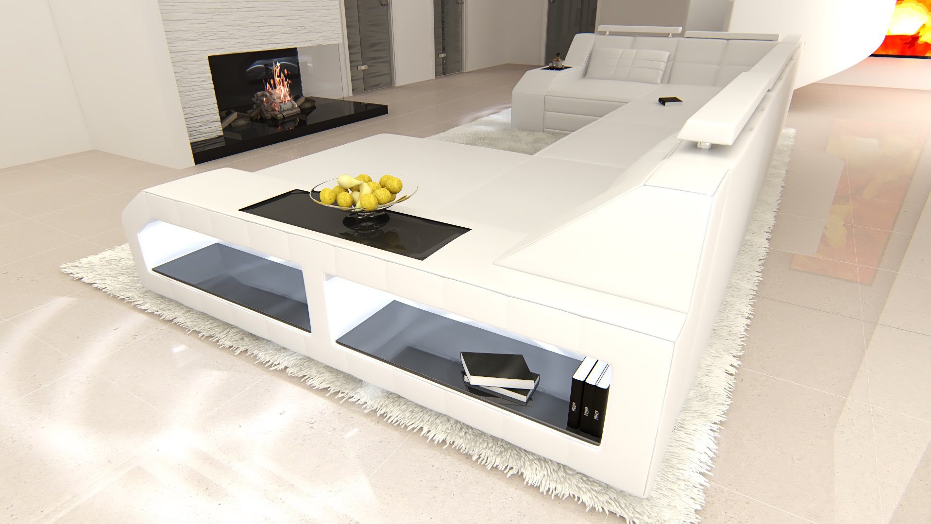 Sofa Dreams Wohnlandschaft Sofa Leder Ledercouch günstig online kaufen