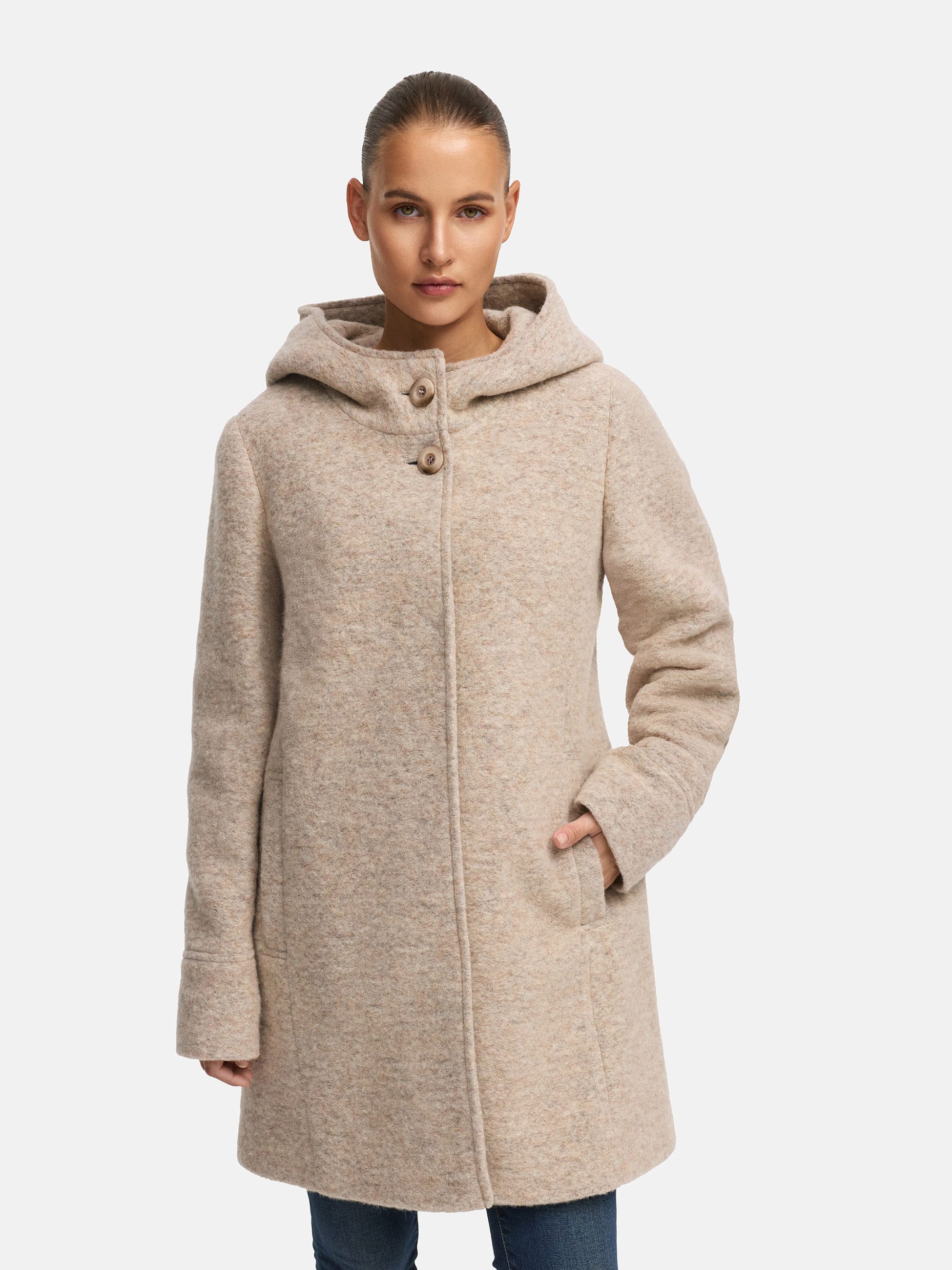 Manisa Wolljacke Wollparka mit Kapuze und günstig online kaufen