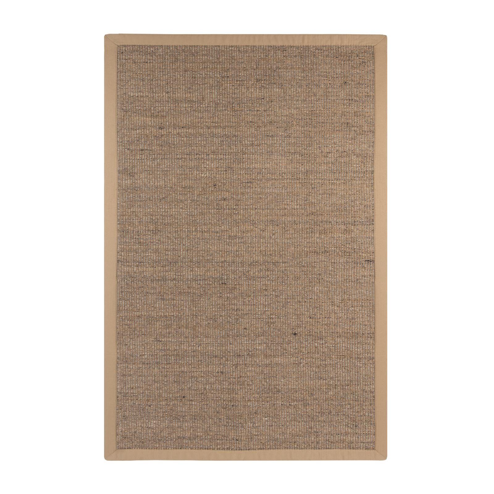 Kubus Sisalteppich Echte Naturfasern, Breite Bordüre, günstig online kaufen