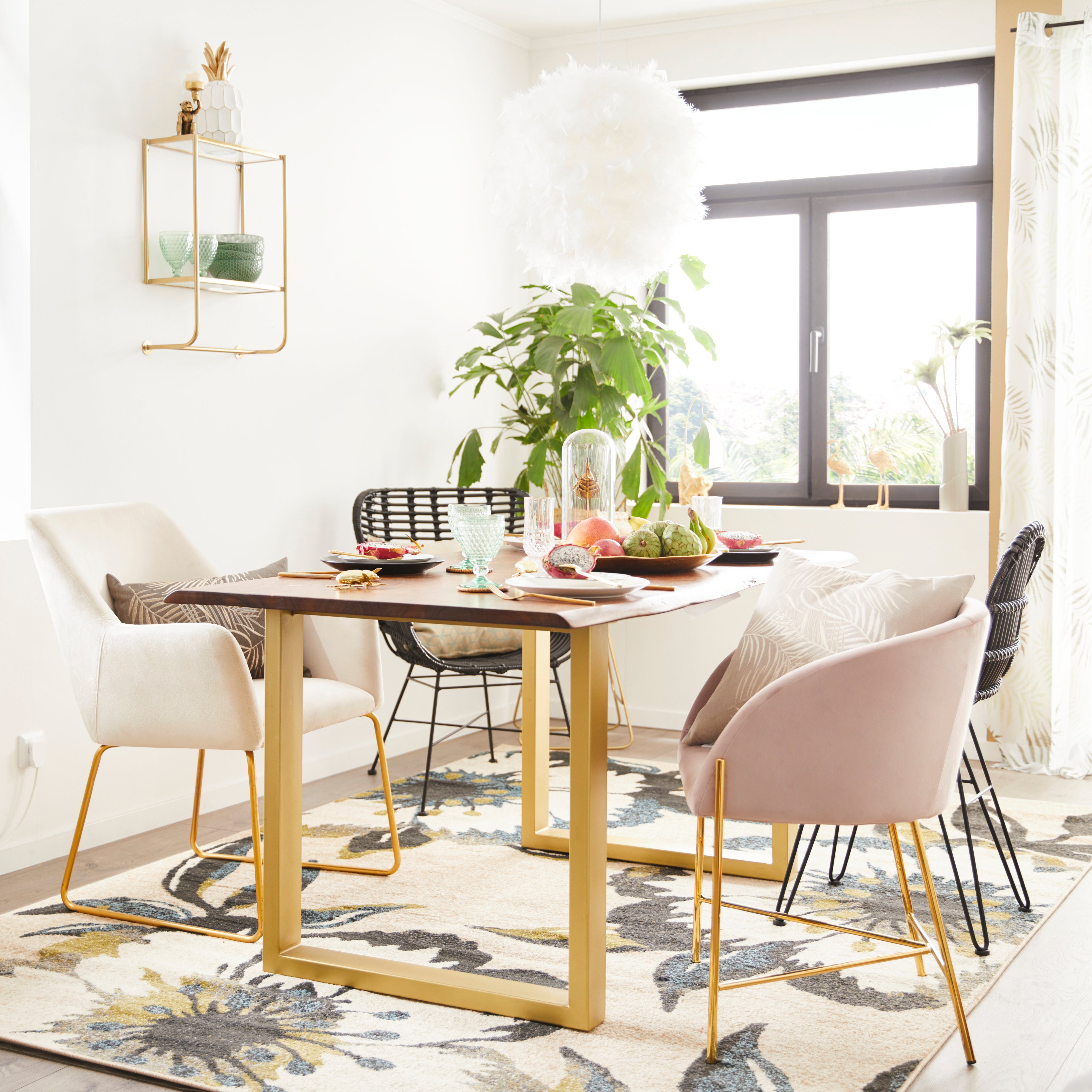 SIT Esstisch Tops&Tables, mit Gestell goldfarbenem elegantem
