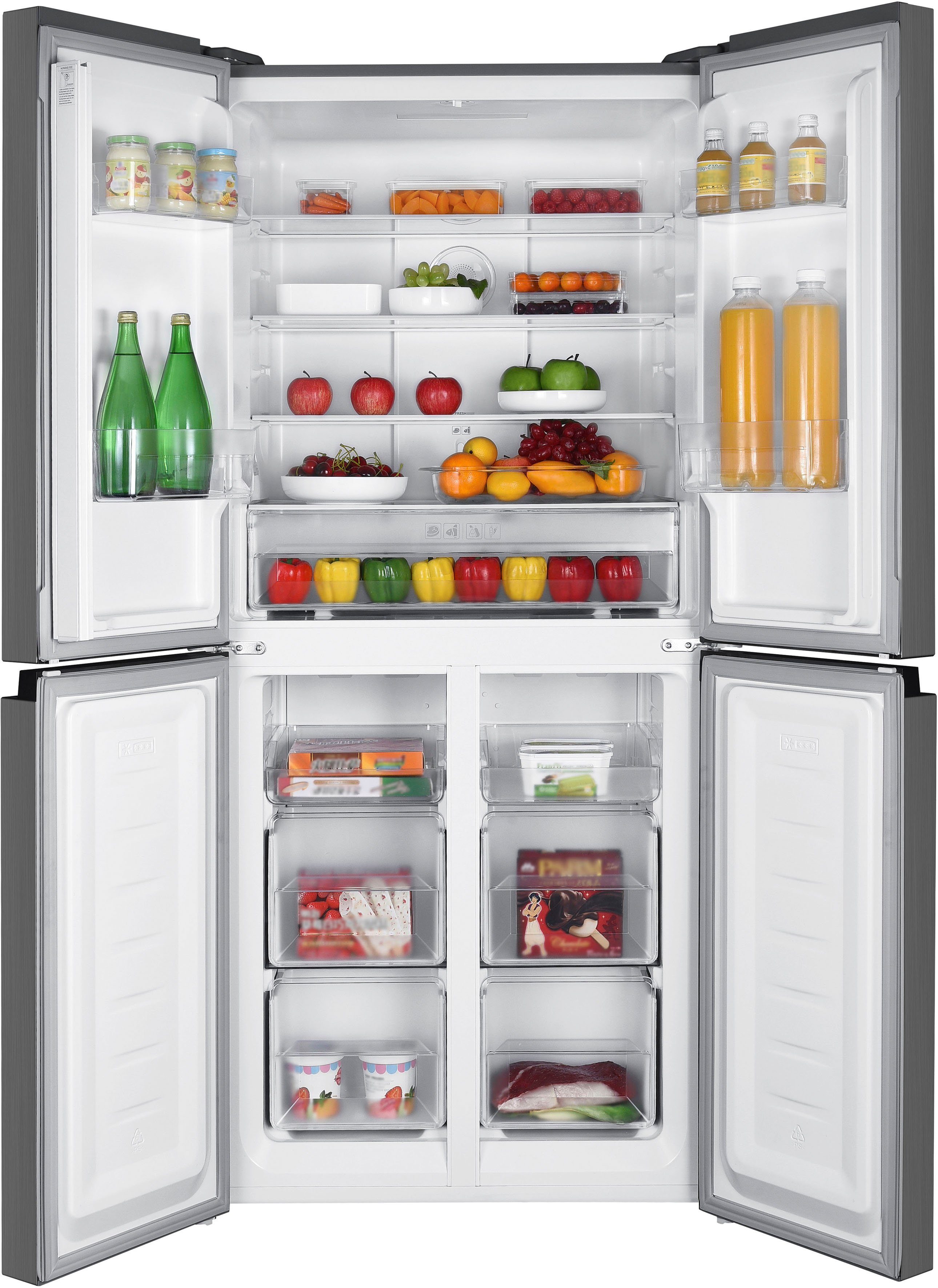 Hanseatic Multi Door HCDD18080EI, 180 cm hoch, 79 cm breit, NoFrost, Display, Türalarm