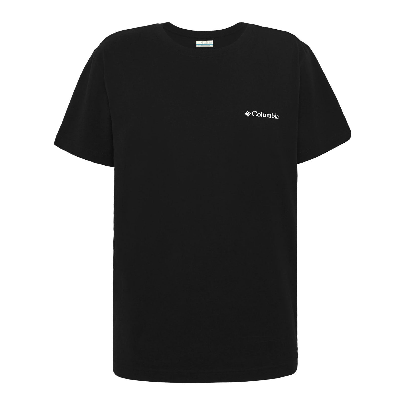Logo™ black 022 Kurzarmshirt mit Columbia Rundhalsausschnitt Basic T-Shirt