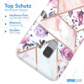 EAZY CASE Handyhülle IMD Motiv Cover für Samsung Galaxy S9 5,8 Zoll, Silikonhülle stoßfest Silicon Back Cover Motivhülle Tasche Rosé Gold