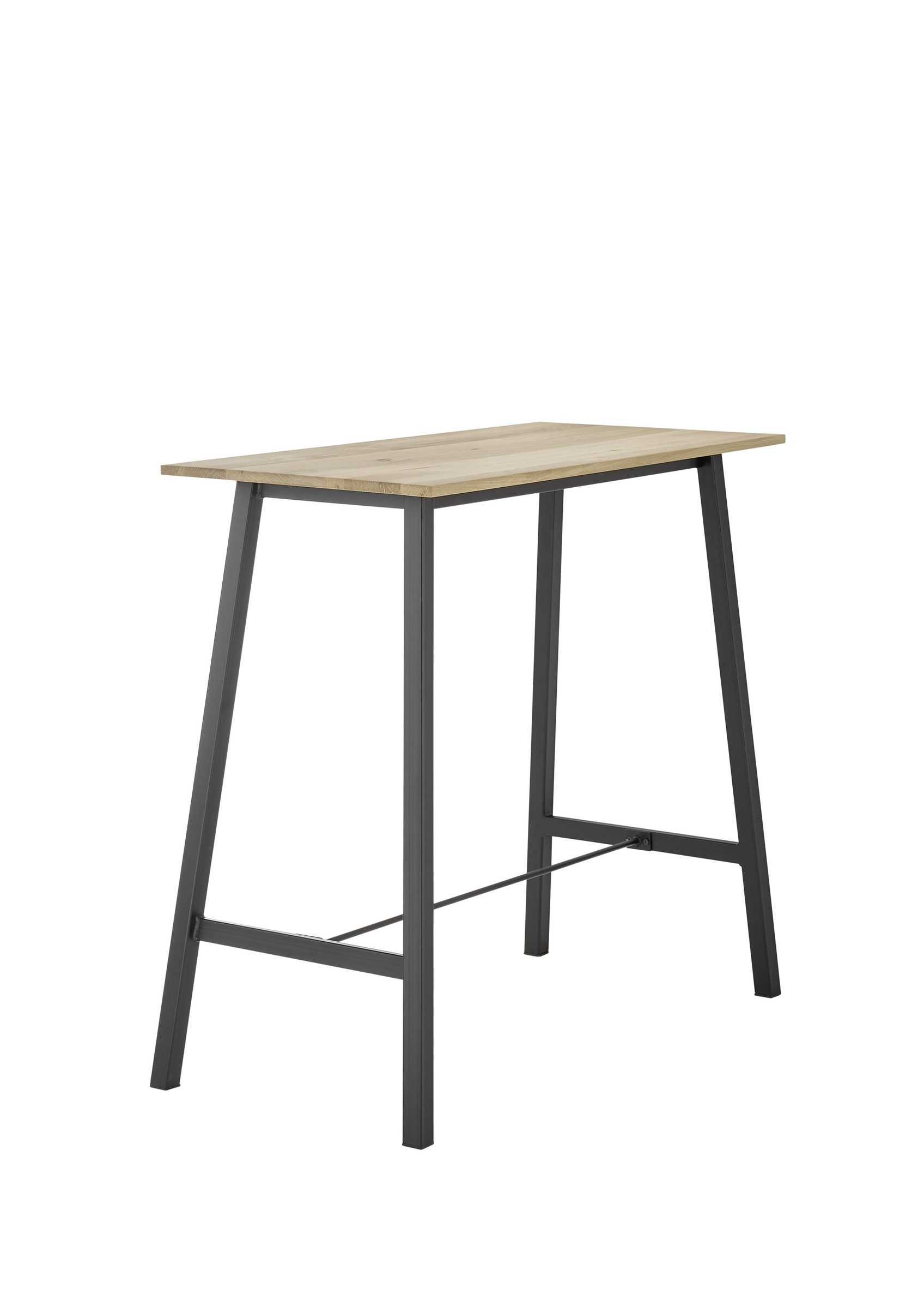 Stolkom Sp.z.o.o. Bartisch in Eiche, schwarz, Massivholz, Metall - 120x104x60cm (BxHxT)