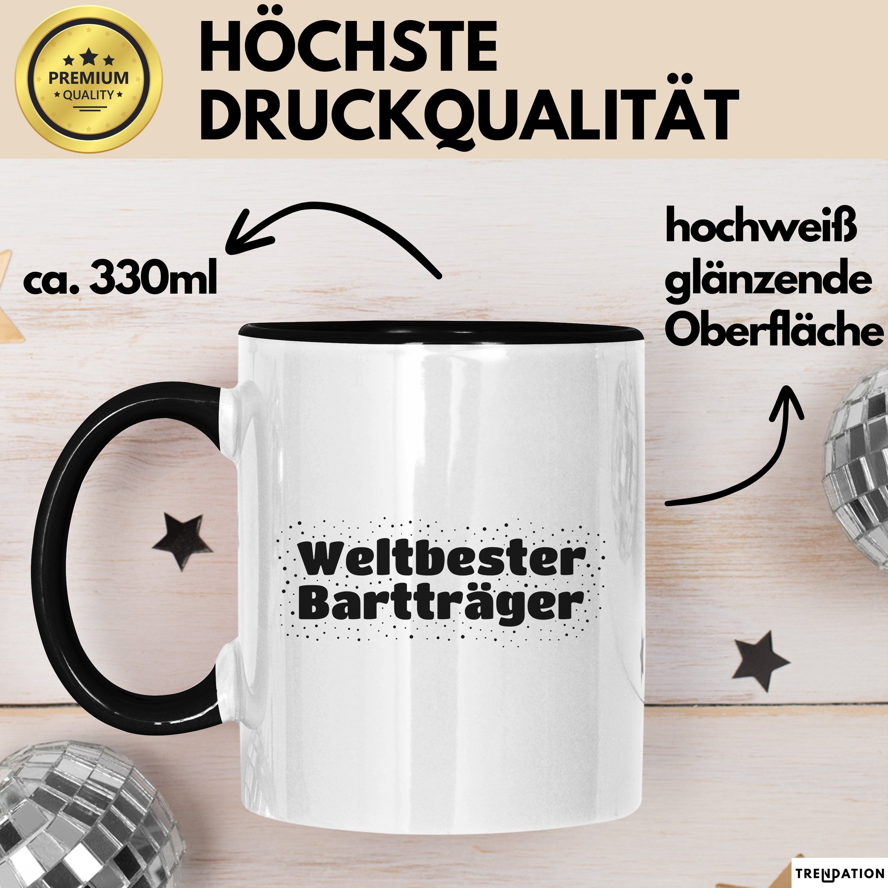 Trendation Tasse Weltbester Bartträger Tasse mit Spruch Geschenk Männer, Keramik