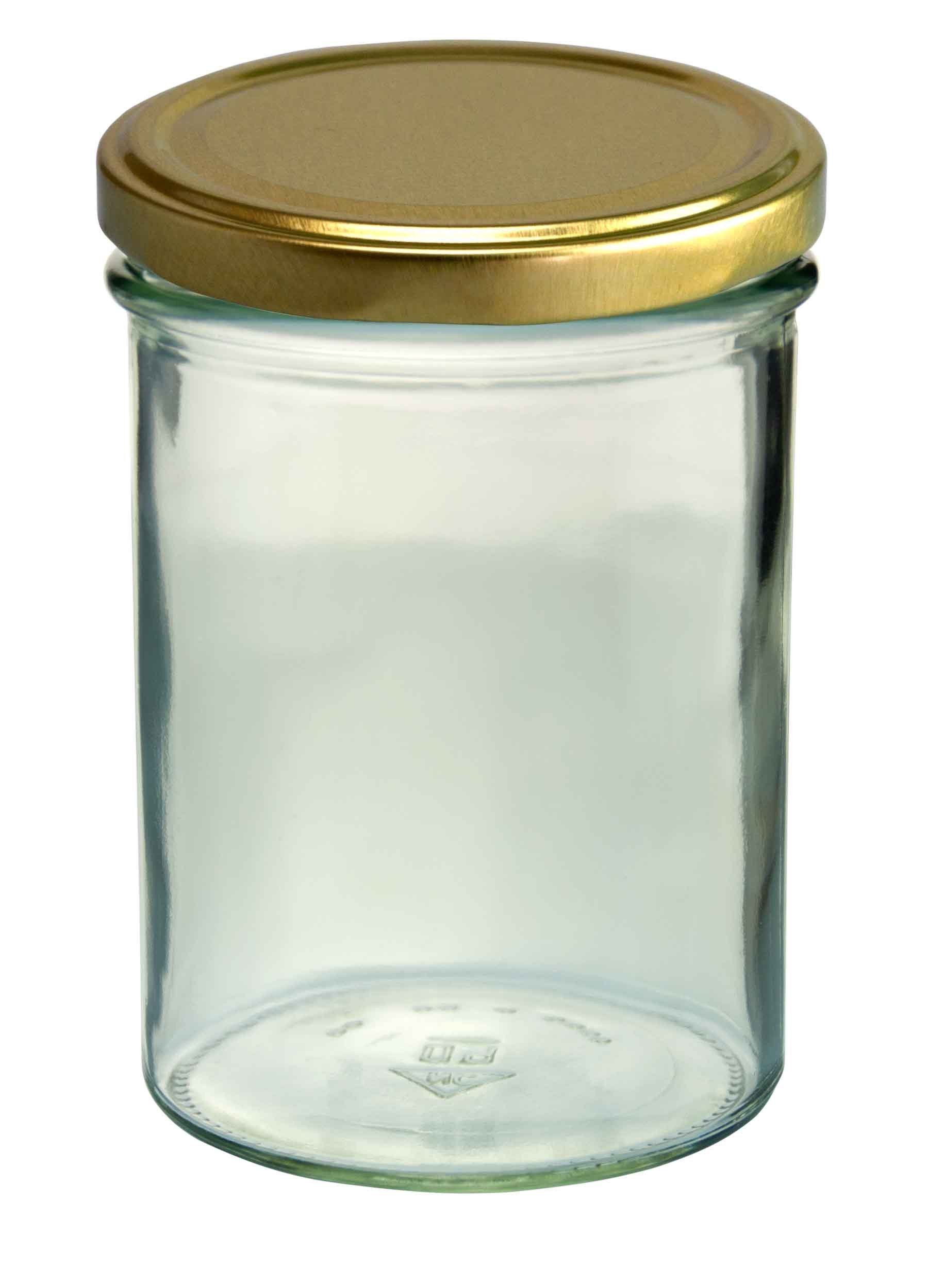 MamboCat 48er Deckel, 435 ml goldener Einmachglas To Set Sturzglas Marmeladenglas 82 Glas
