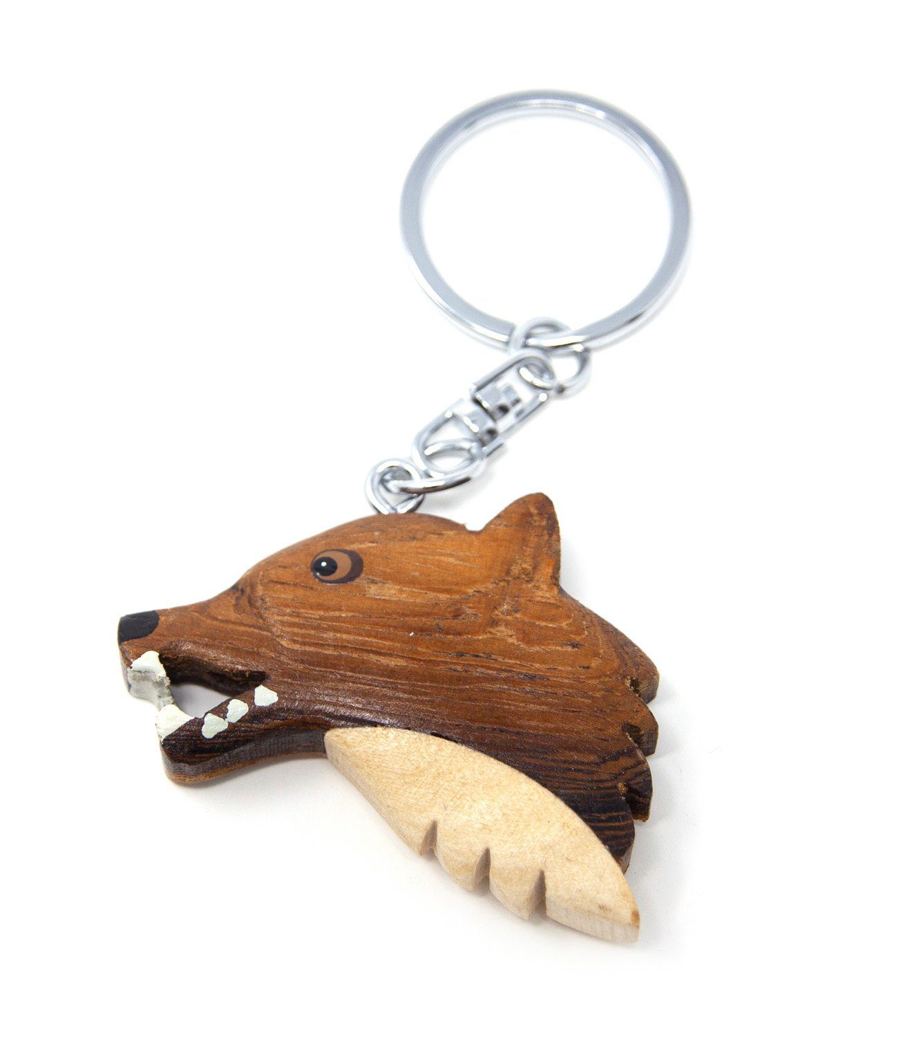 Holz aus - Schlüsselanhänger Schlüsselanhänger Cornelißen Wolfskopf