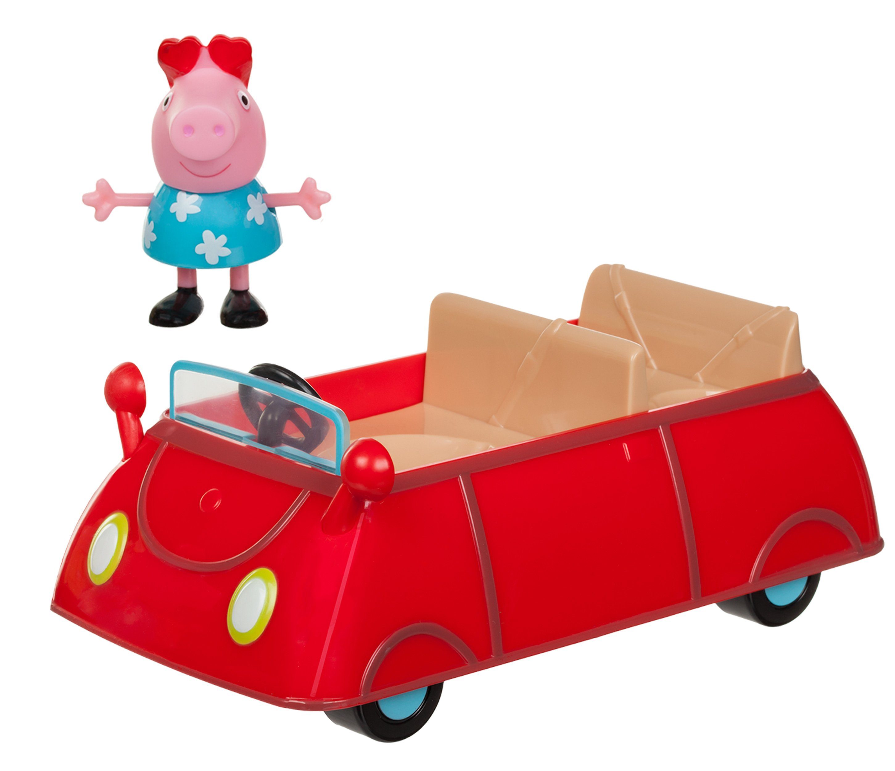 Jazwares Spielzeug-Auto 95706 Peppa Wutz Peppa's kleines rotes Auto,  (2-tlg), Original Pepper Pig Auto, inkl. Pepper Wutz Figur