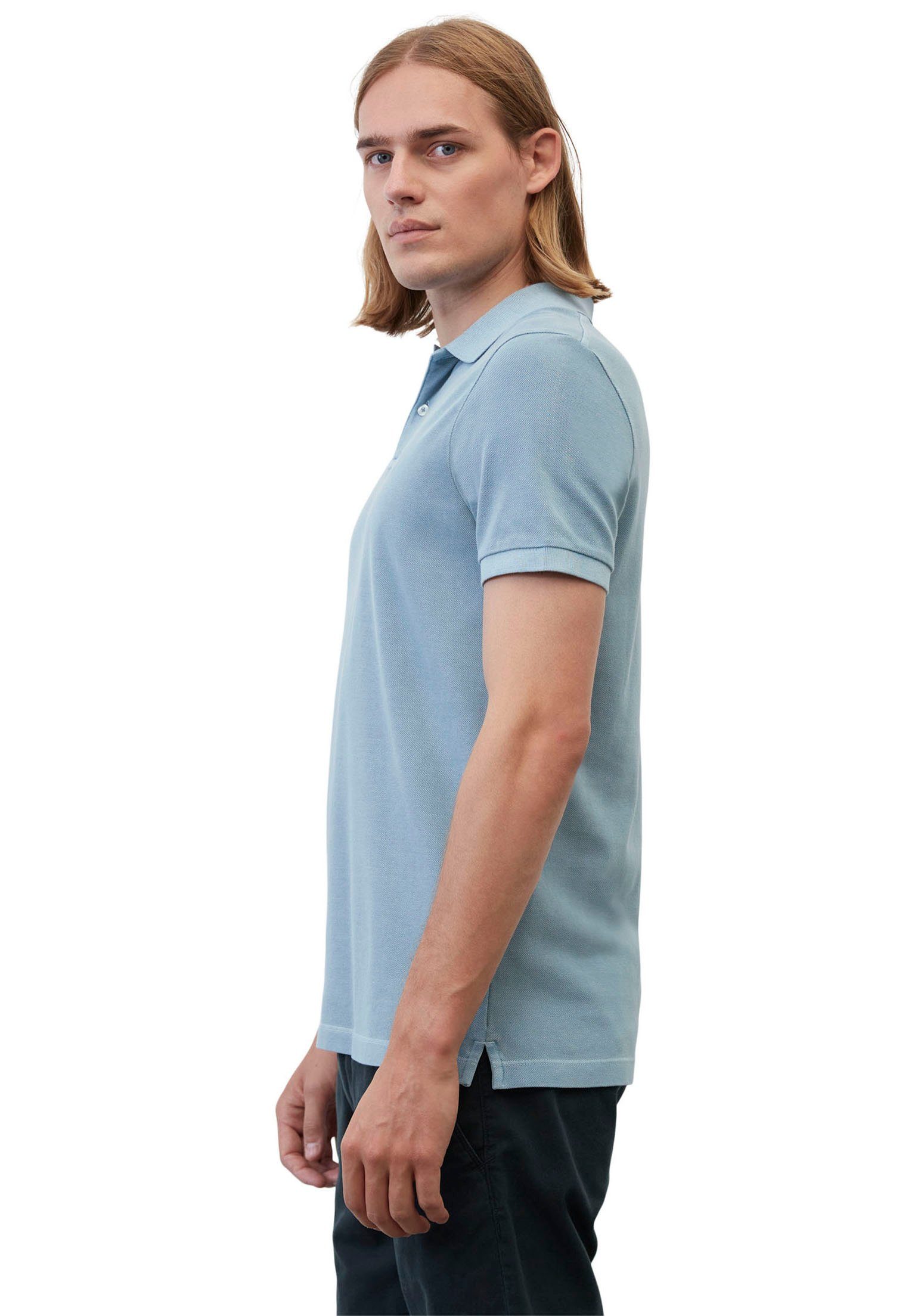 Marc im O'Polo klassischen Look Poloshirt hellblau