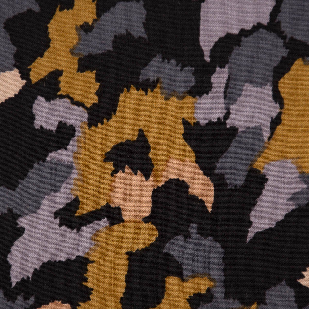 SCHÖNER LEBEN. Stoff »Bekleidungsstoff Radiance Viskose Camouflage  Tarnmuster schwarz oliv dunkelgrau 1,4m Breite« online kaufen | OTTO