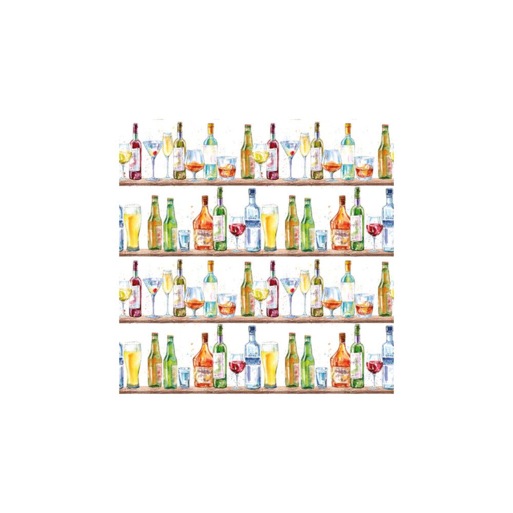 Jet Papier GmbH Stoffserviette 20 Servietten - Cocktailbar - ca. 33 x 33 cm
