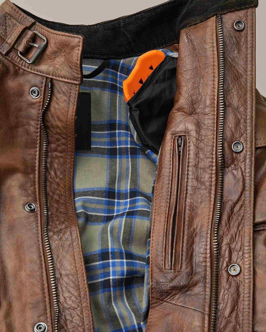 Belstaff Motorradjacke Turner Motorrad Lederjacke protektoren robust