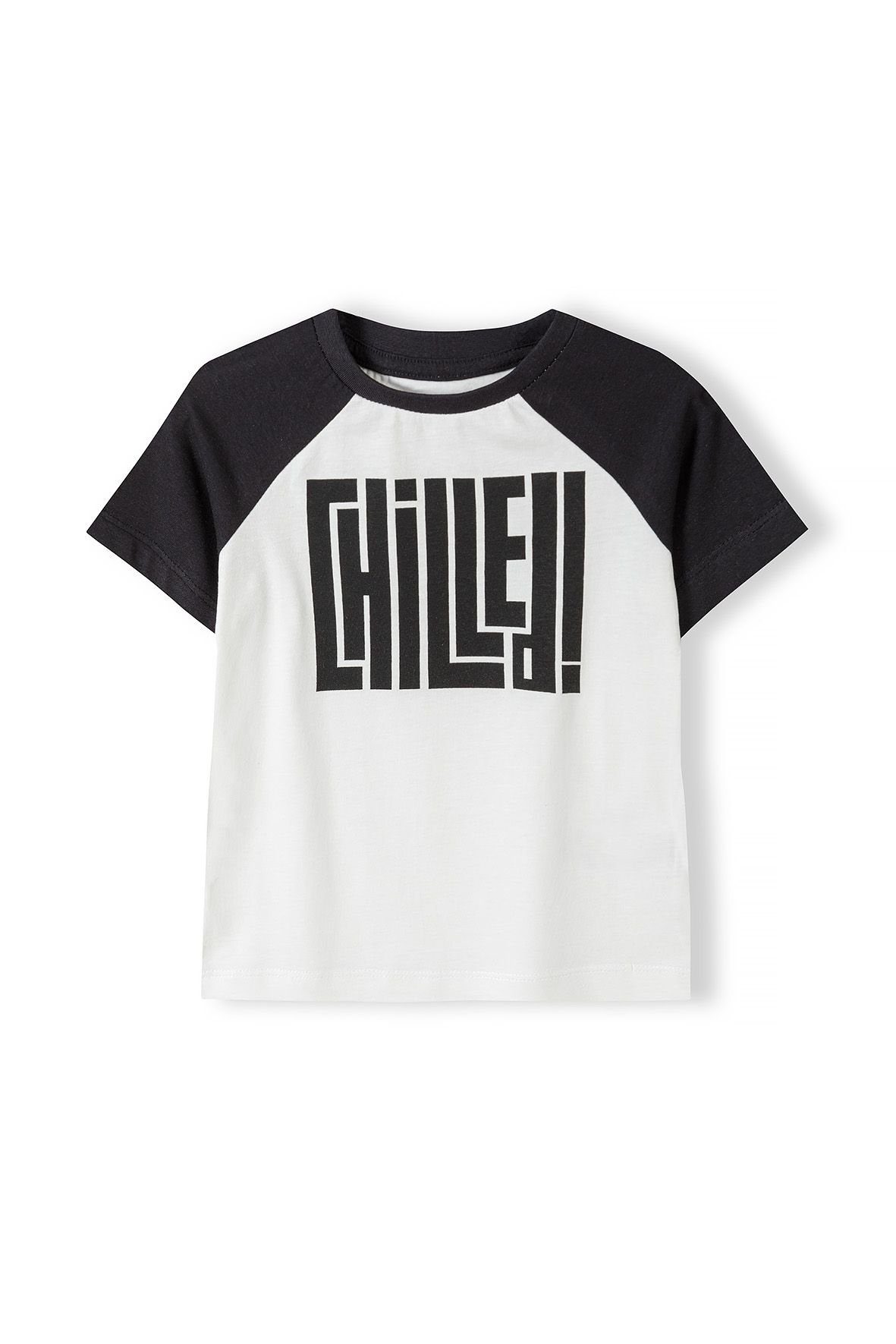 MINOTI T-Shirt Sommer T-Shirt mit bunten Ärmeln (3y-14y) Cremeweiß