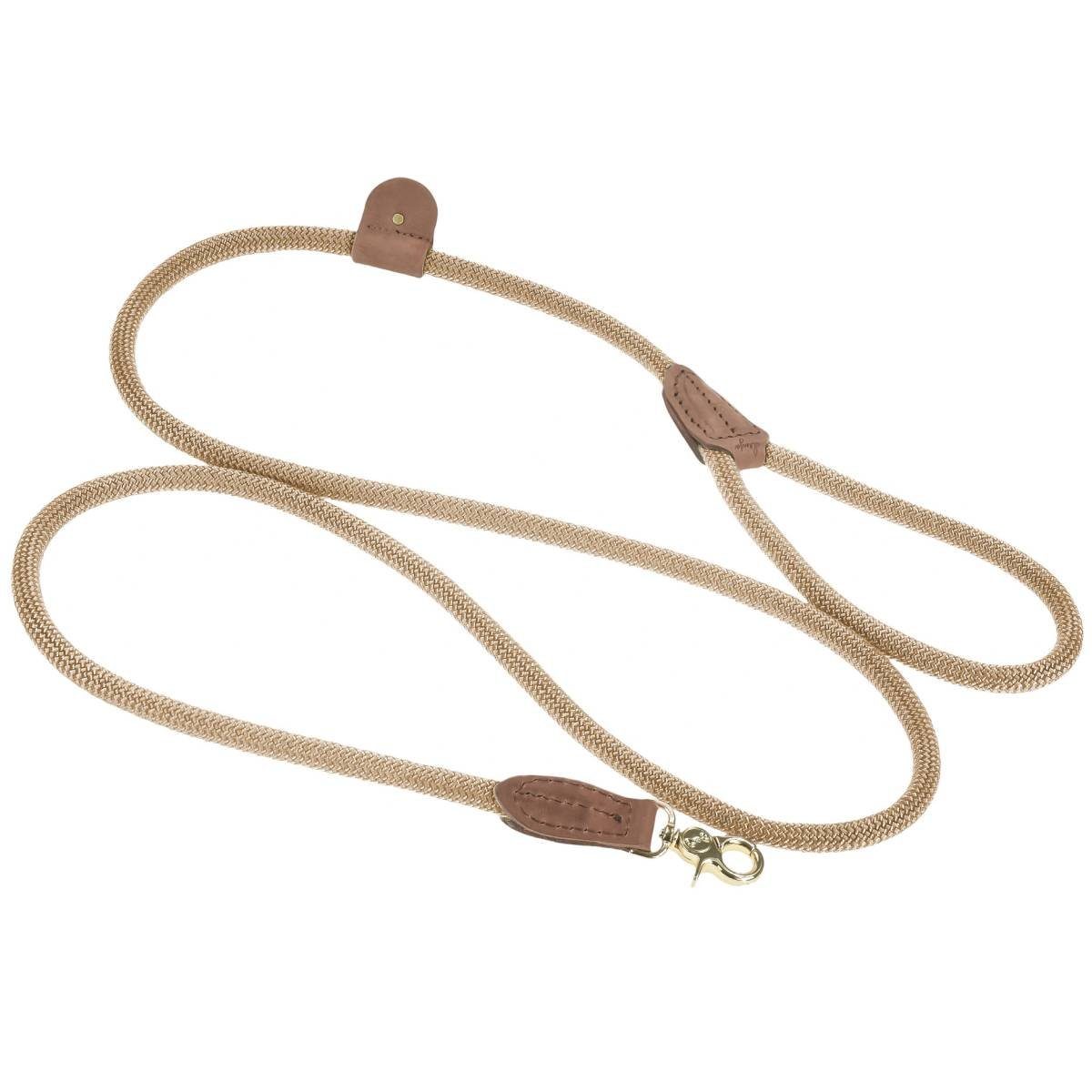 Denjo Dogs Hundeleine Torekov, Leder-Nylon, Führleine, 180cm, aus Nylon und Leder, geeignet für Hunde 2,5-14kg