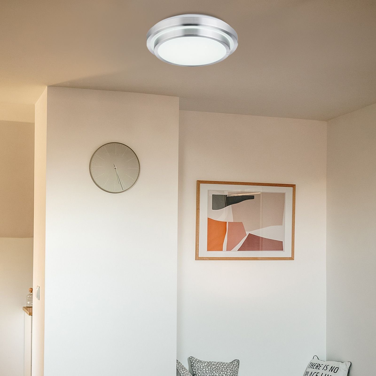 Globo Deckenleuchte GLOBO Deckenleuchte Wohnzimmer Deckenlampe dimmbar Fernbedienung LED