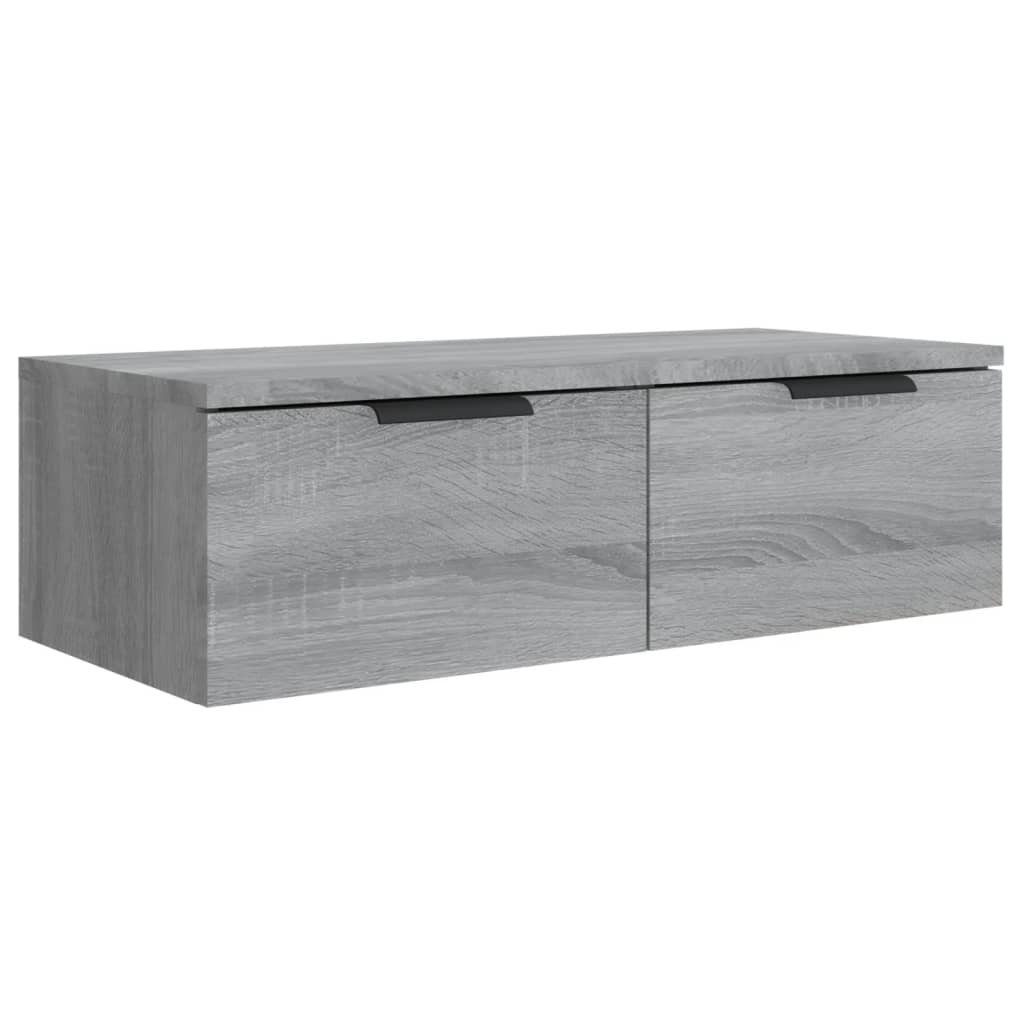 Regal Wandschrank 1-tlg. Grau Sonoma 68x30x20 vidaXL cm Holzwerkstoff,