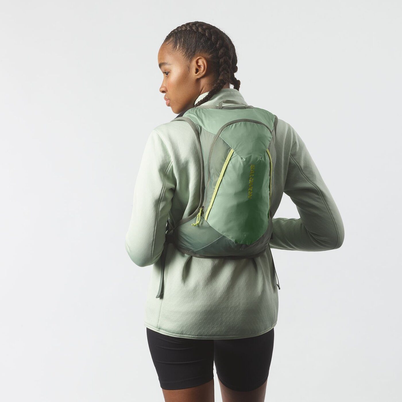 Salomon Alpinrucksack CROSS 8 GREEN MILIEU/AGAVE GREEN/Sharp G 000