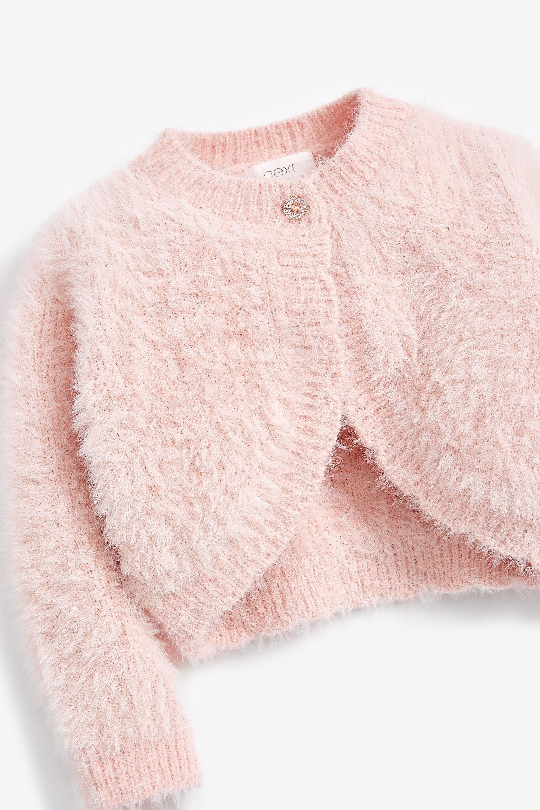 Next Bolero Flauschige Strickjacke mit Glitzer (1-tlg)