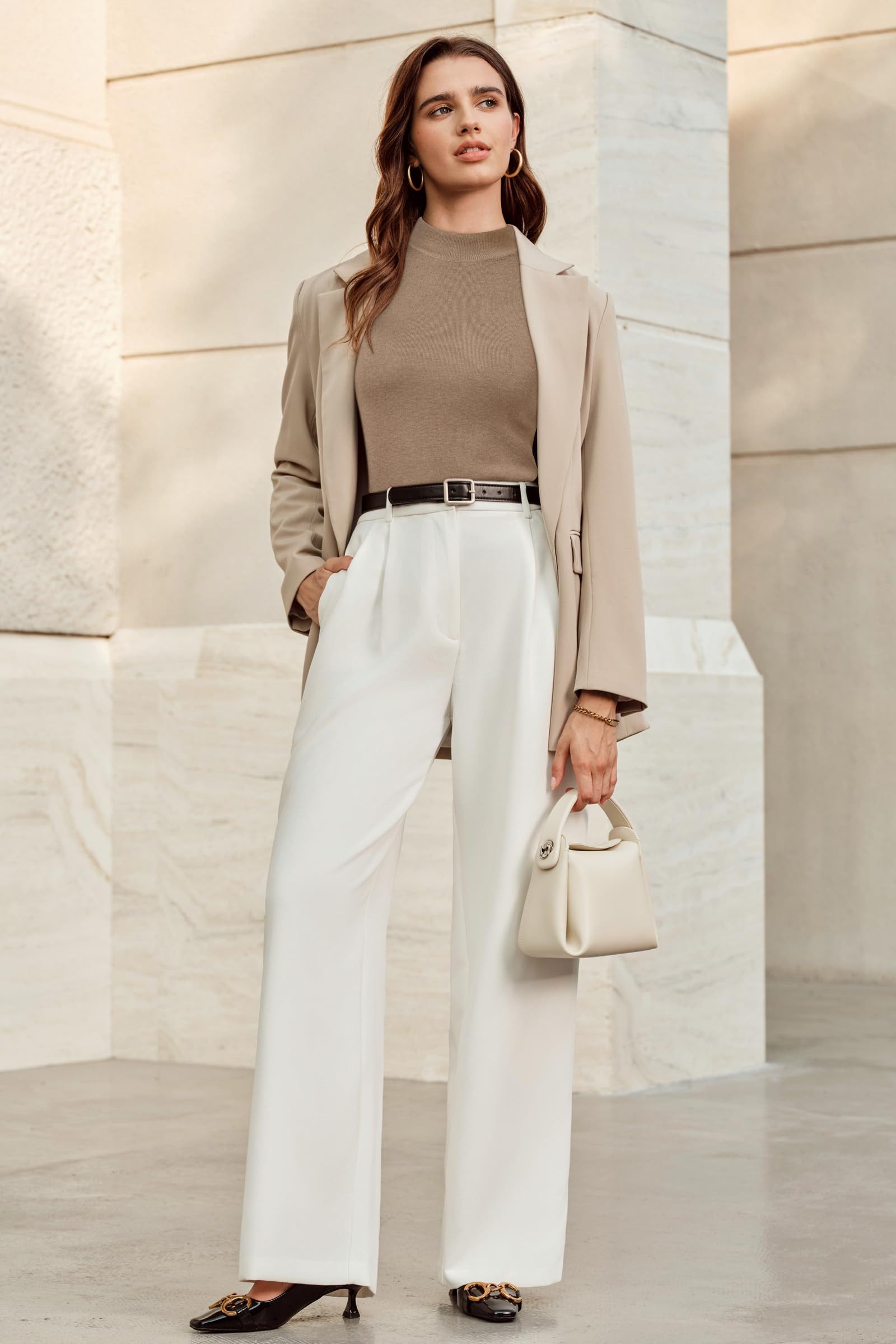 Arach&Cloz Tanktop Arach&Cloz Damen Wolle Blend Ärmellos Tank Top Herbst Wi günstig online kaufen