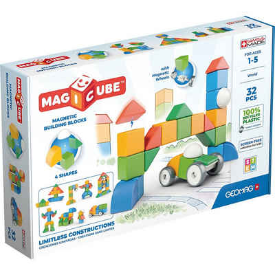Geomag™ Magnetspielbausteine Geomag Magicube 4 Shapes Recycled World 32 Teile