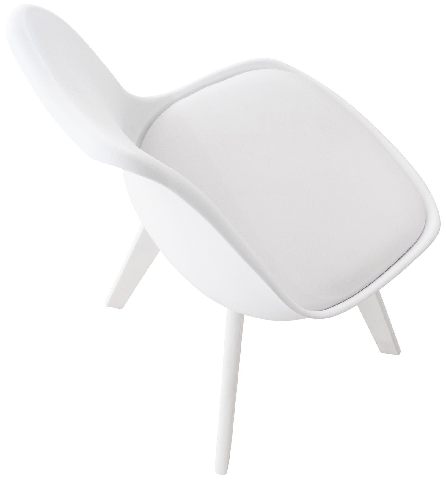 Kunstlederbezug Buchenholz x Maße x natura), weiß/weiß 50 Farbe: - - TPFLiving Besucherstuhl mit (Küchenstuhl Lines - 83cm Gestell (TxBxH): 49 Esszimmerstuhl