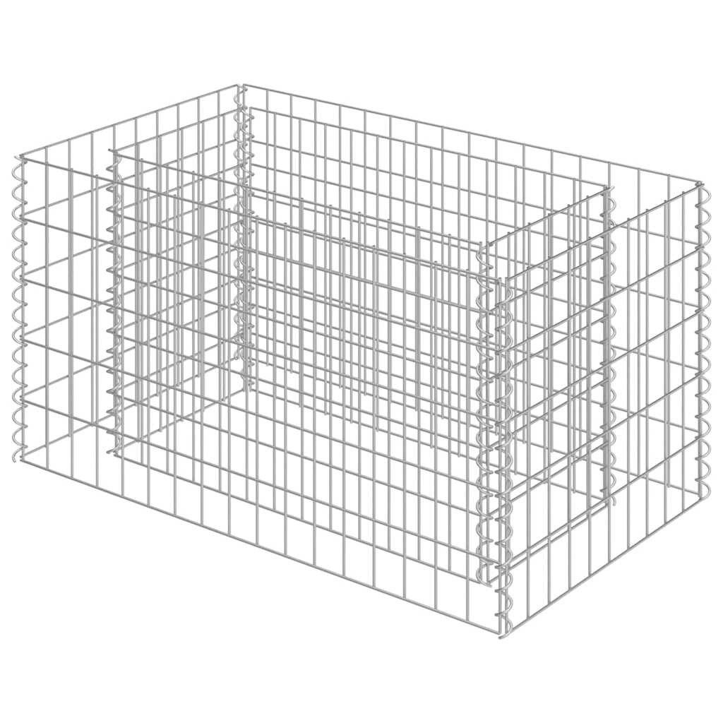 vidaXL Hochbeet Gabionen-Hochbeet Verzinkter Stahl 90×50×50 cm (1 St)