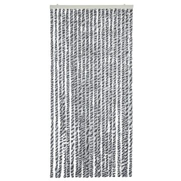 vidaXL Insektenschutz-Vorhang Fliegenvorhang Grau, Schwarz und Weiß 100x200 cm Chenille
